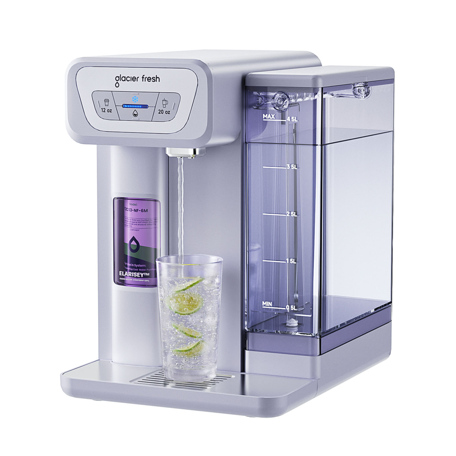 thumbnail video image 2 of GLACIER FRESH C03 Coolon Countertop Cold Water Purifier,Elarisey™ Filtration,0 Wastewater,40oz Cooling Capacity,Low Noise,Plug&Play,NSF42&53/FCC/CA65,No TDS Reduction, 2 of 9