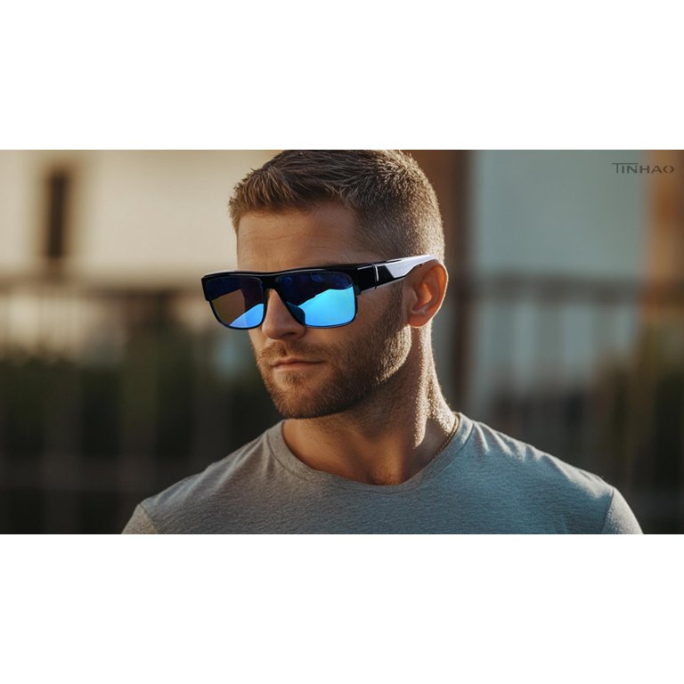 TINHAO Oversized Square Fit Over Glasses Sunglasses for Men  display picture 3