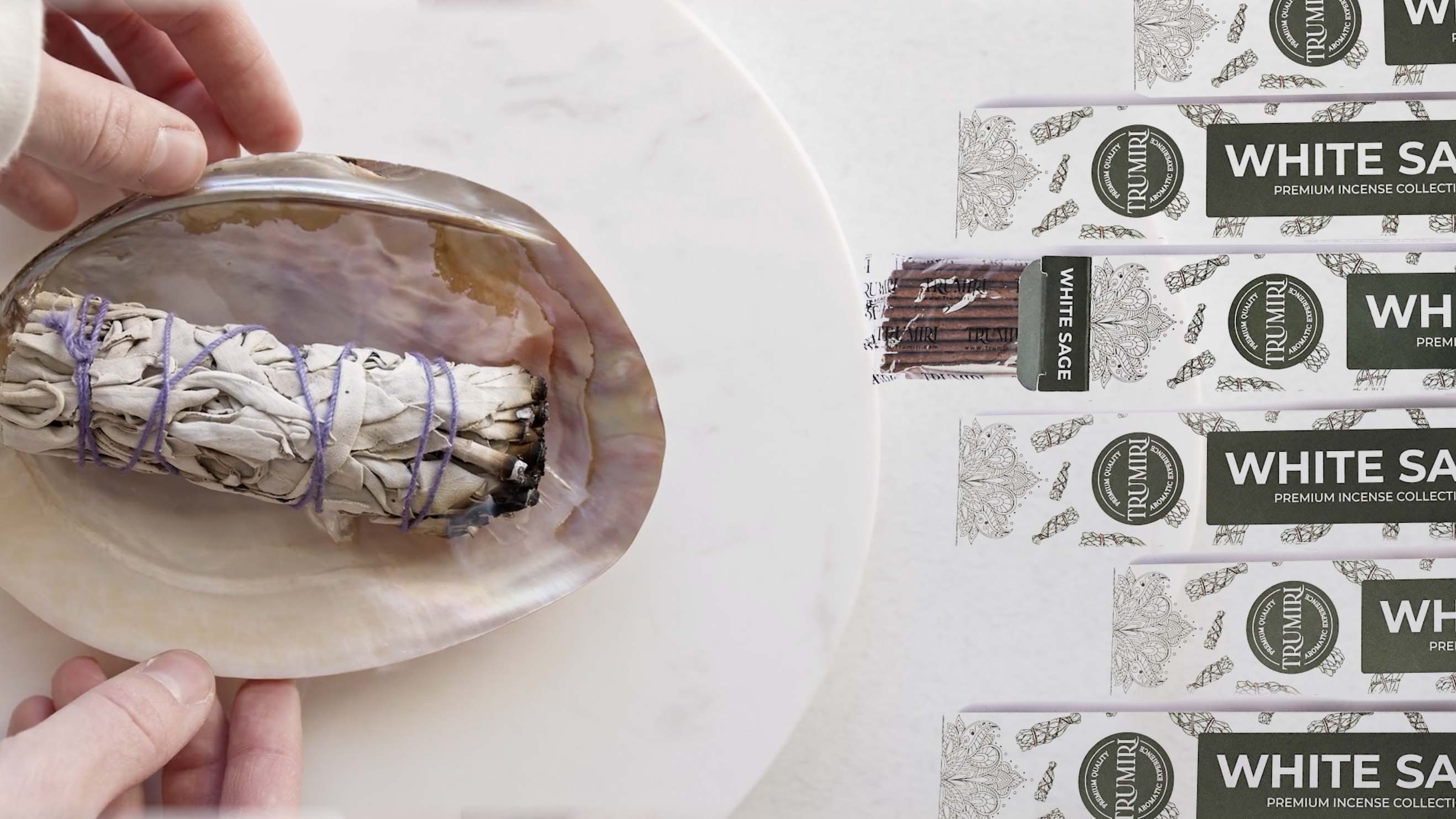 thumbnail video image 2 of White Sage Incense Sticks for Cleansing - Total 120 Insence-Sticks - 6 Packs of 20 Insense - Inciensos - Inscents - Natural Non Toxic Ingredients - Incents - Incence - Inscense - Insents, 2 of 8