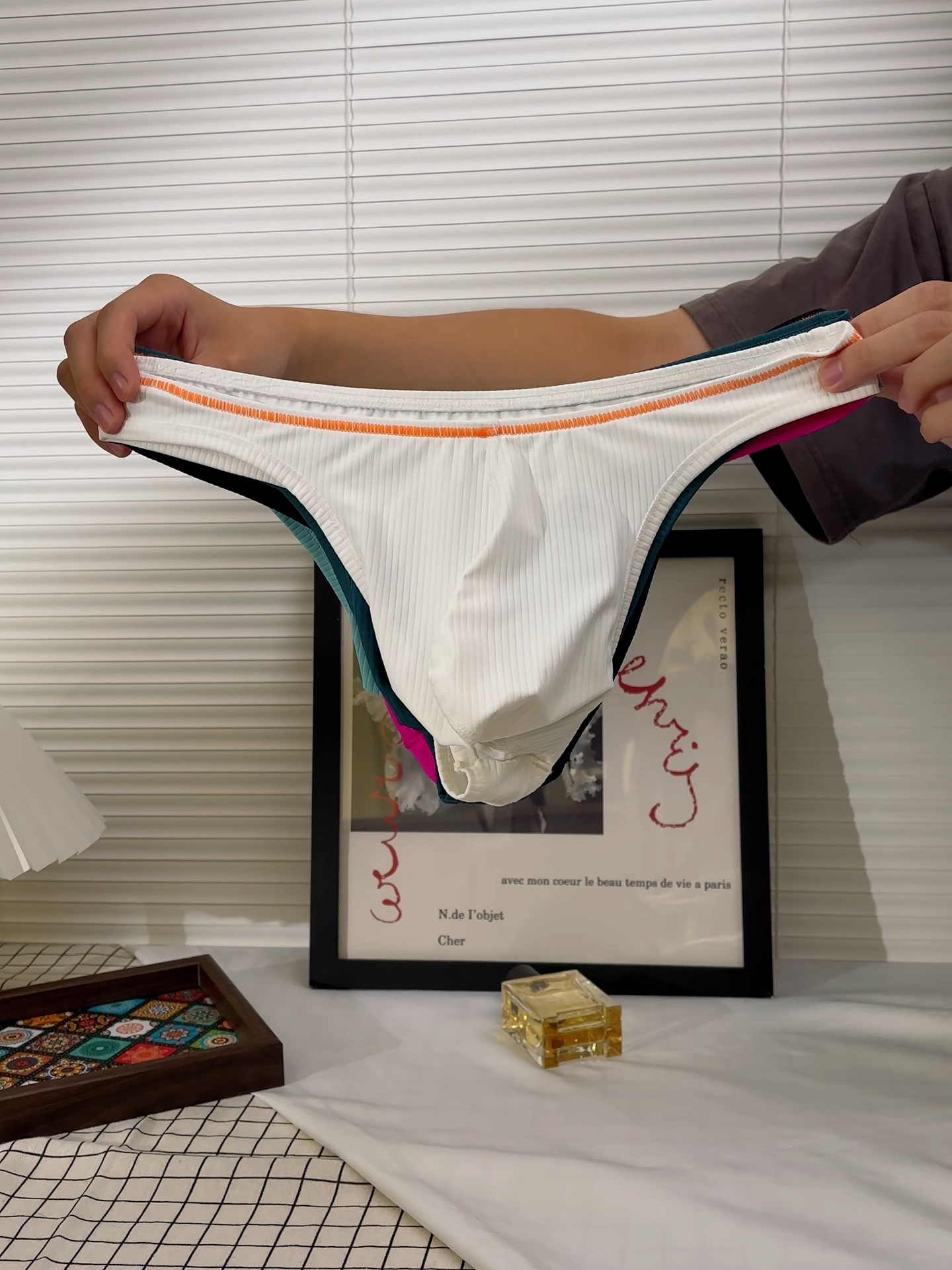 thumbnail video image 2 of Kudavo Men's Thong G-String Underwear,Men's Hot Thong G-String Brief Underwear,Stretch and All-day Comfort Large Size, 2 of 8