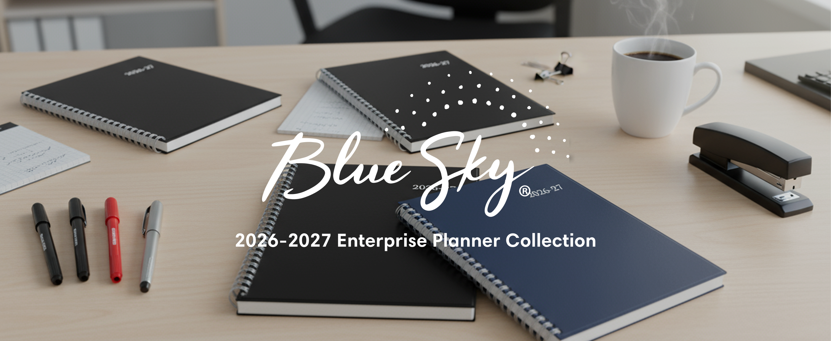 thumbnail video image 2 of Blue Sky 2026-2027 Weekly and Monthly Academic Year Planner Calendar, July 2026 - June 2027, 8.5" x 11", Flexible Cover, Wirebound, Laminated Tabs, Enterprise, 2 of 10