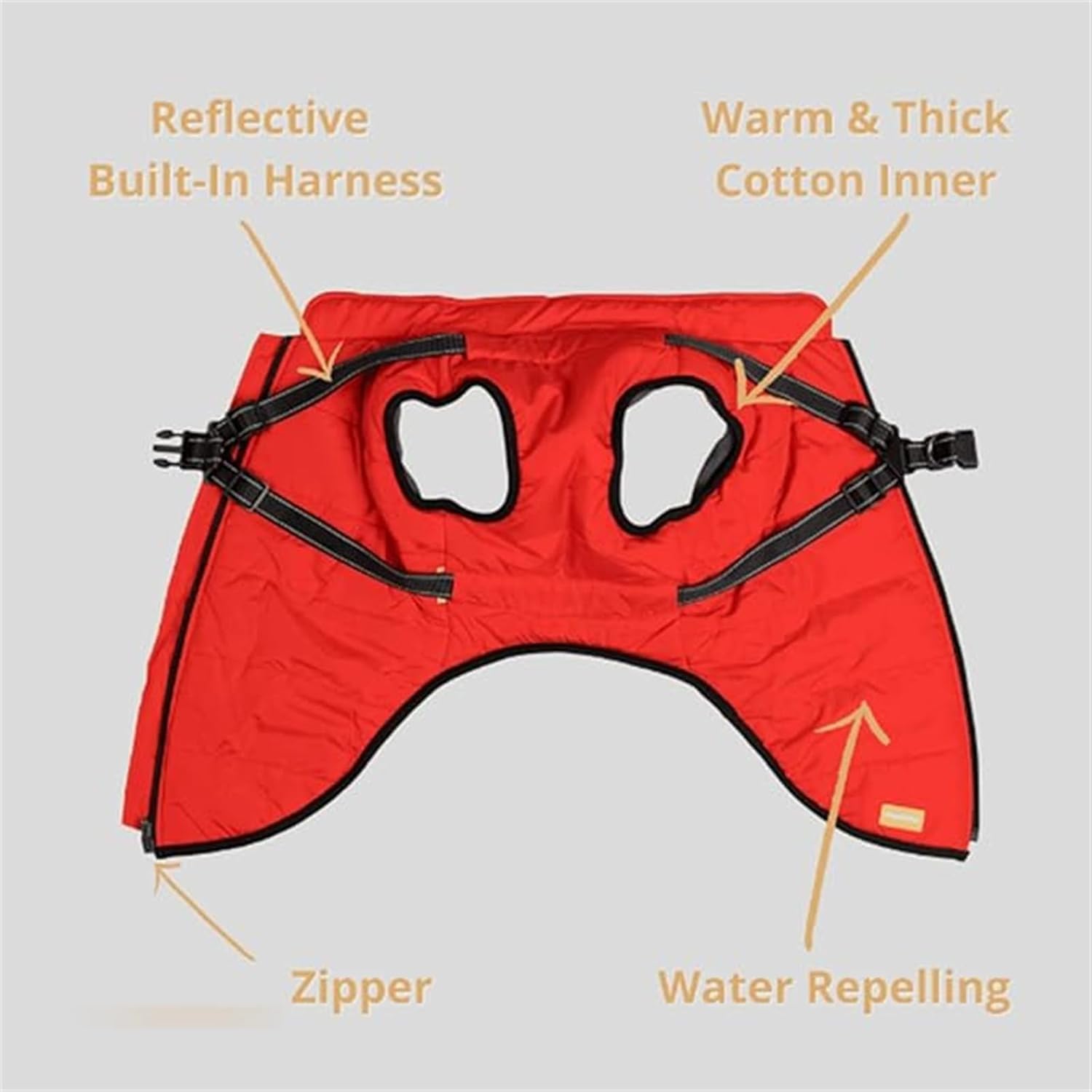 thumbnail video image 2 of Furry King Dog Winter Coat, 3 in 1 Winter Jacket with Waterproof Windproof Design and Fleece Lining for Small Medium Dogs Daily Walk, 2 of 7