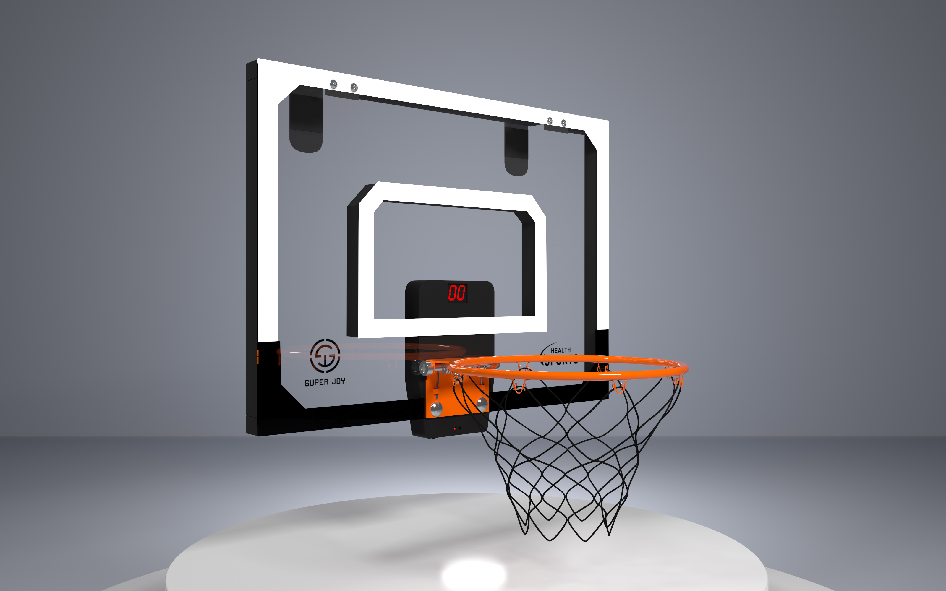SUPER JOY Indoor Basketball Hoop for Room with Electronic Scoreboard,  17x12.5 Mini Basketball Hoop Over The Door Basketball Toys for 5-12 Year  Old Boys Girls, Men and Adults 