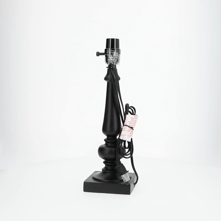値下げSAINT LOUIS ブラック オブジェ Better Homes & Gardens Black Polyresin Wood Look Finish Lamp Base