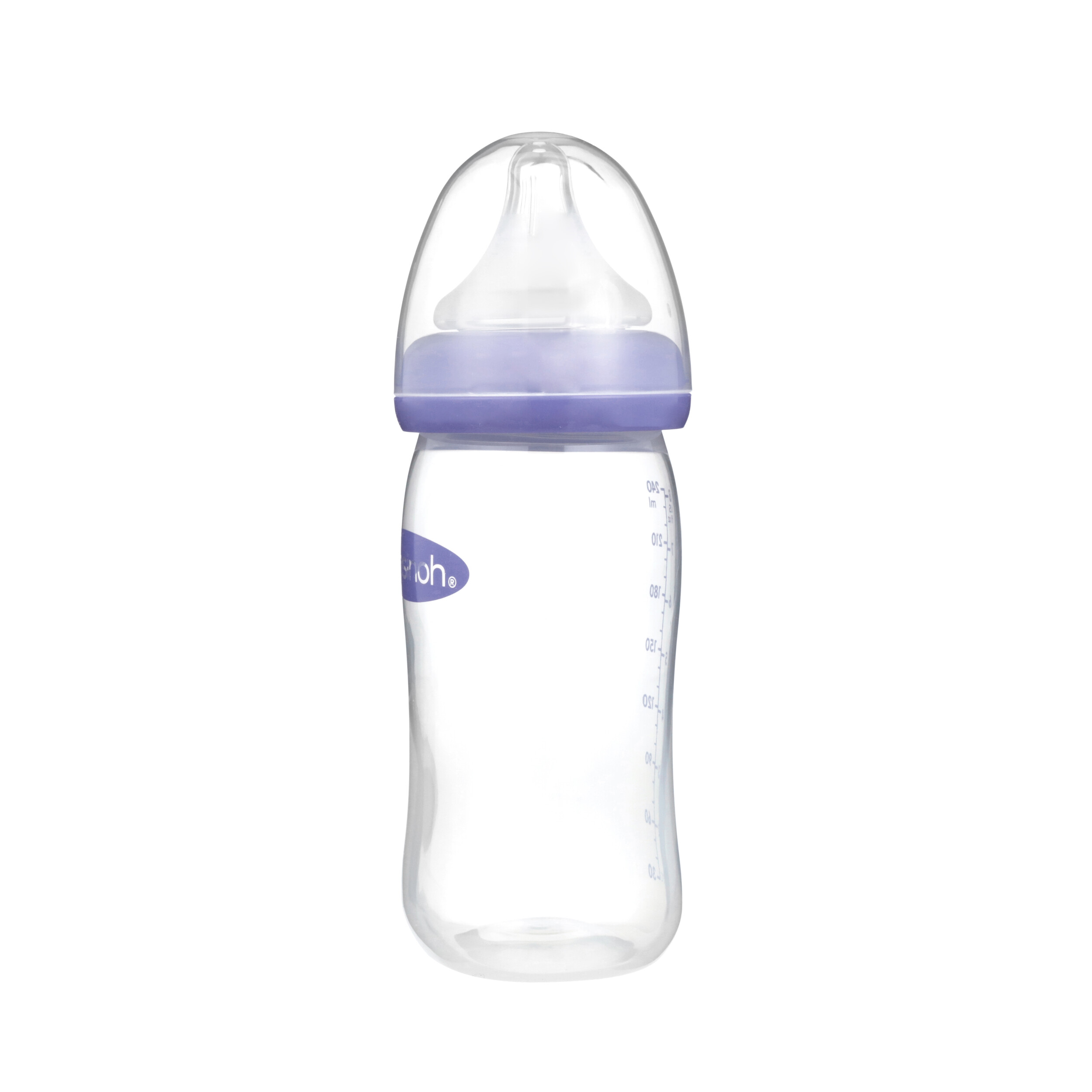 Lansinoh Glass Baby Bottle with NaturalWave Teat (240 ml), Anti-colic,  Premium heat & thermal shock-resistant glass, Medium Flow soft & flexible