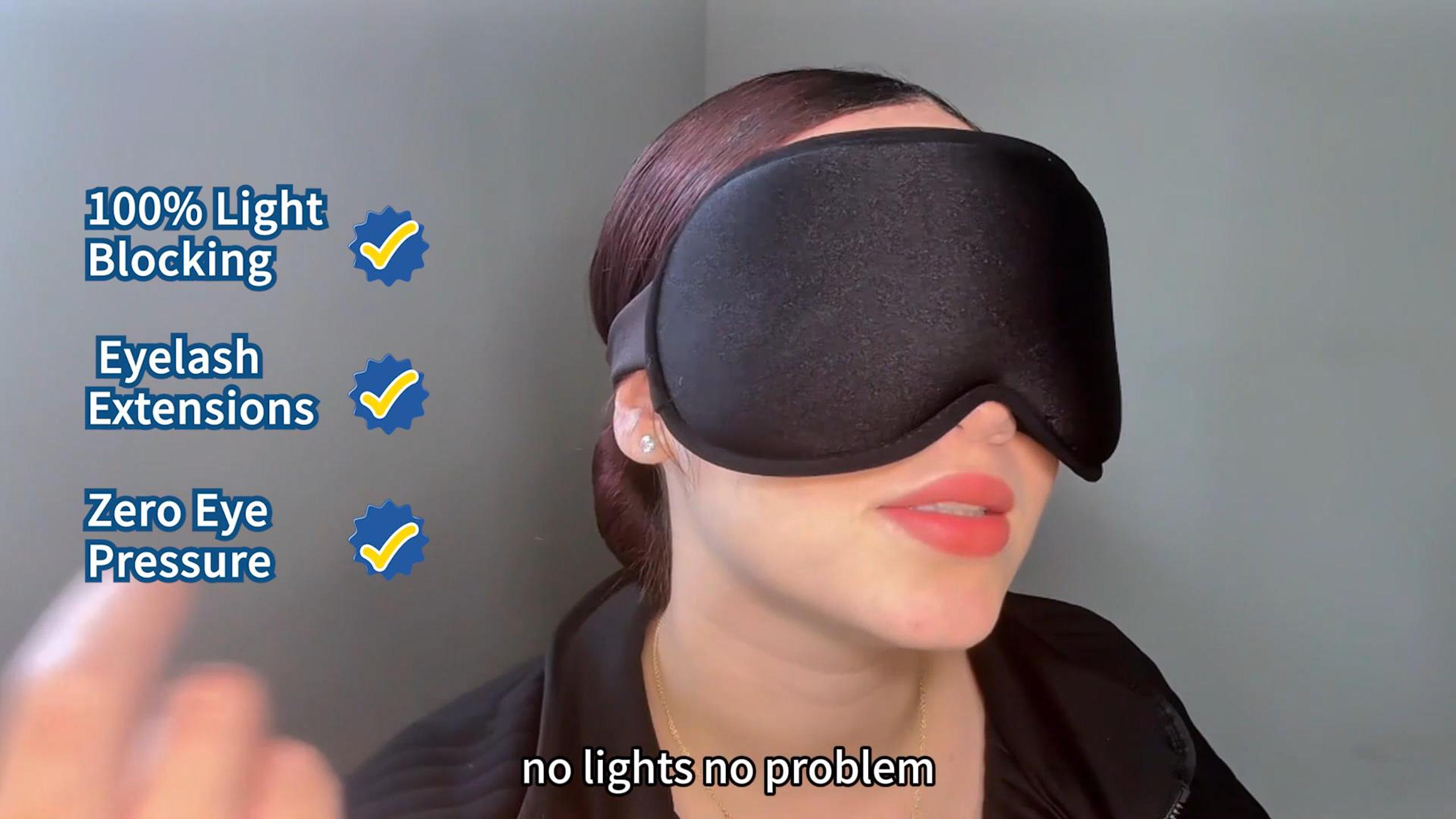 thumbnail video image 2 of FSA HSA Eligible 3D Gel Cooling Sleep Mask: Cold Compress eye mask for Migraines, Weighted Blackout Eye Mask with Zero Pressure, Soothing Headache, Long Flights Travel, Nighttime & Stress Relief, 2 of 10