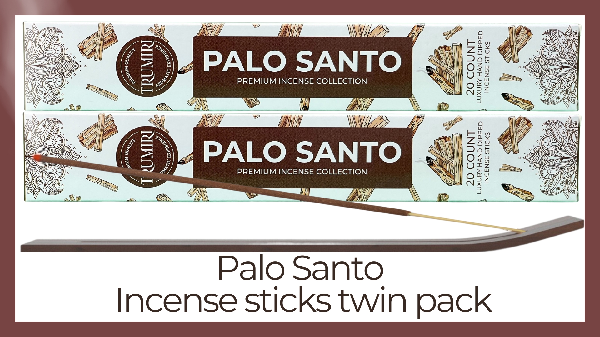 thumbnail video image 2 of Trumiri Incense Sticks - Total 40 Palo Santo Insence-Sticks - Dual Pack of 20 Insenses - Insents - Incents - Inscense - Incence - Incienso - All Natural Incense Sticks, 2 of 10
