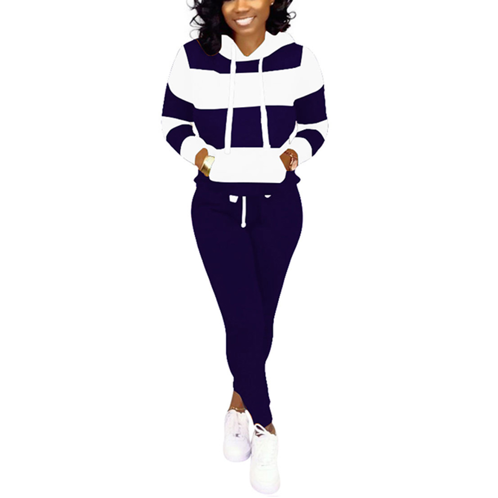 thumbnail video image 2 of 2 Piece Outfits for Women Jogging Suits Tracksuit Sweatsuit Lounge Set Hoodie Sweatshirt Pant Sets Orange Gray S, 2 of 5