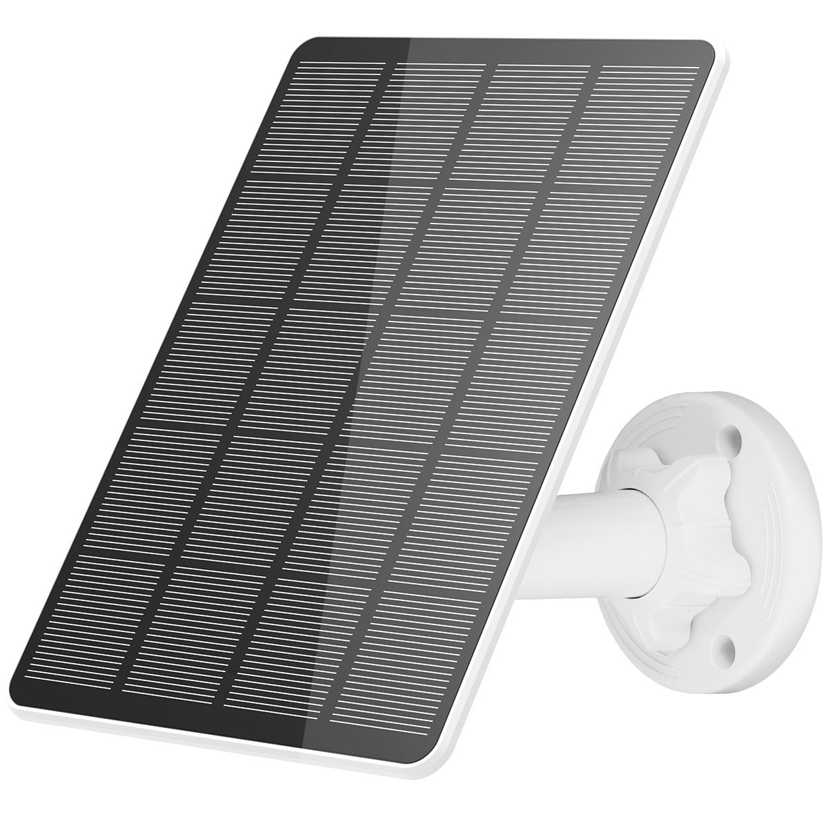 thumbnail video image 2 of OKYMOTOR Solar Panel for Security Camera 5W USB Solar Panel Micro USB & USB-C Port Solar Panel IP65 Waterproof Solar Charger for Camera with 360°Adjustable Mounting, 2 of 9