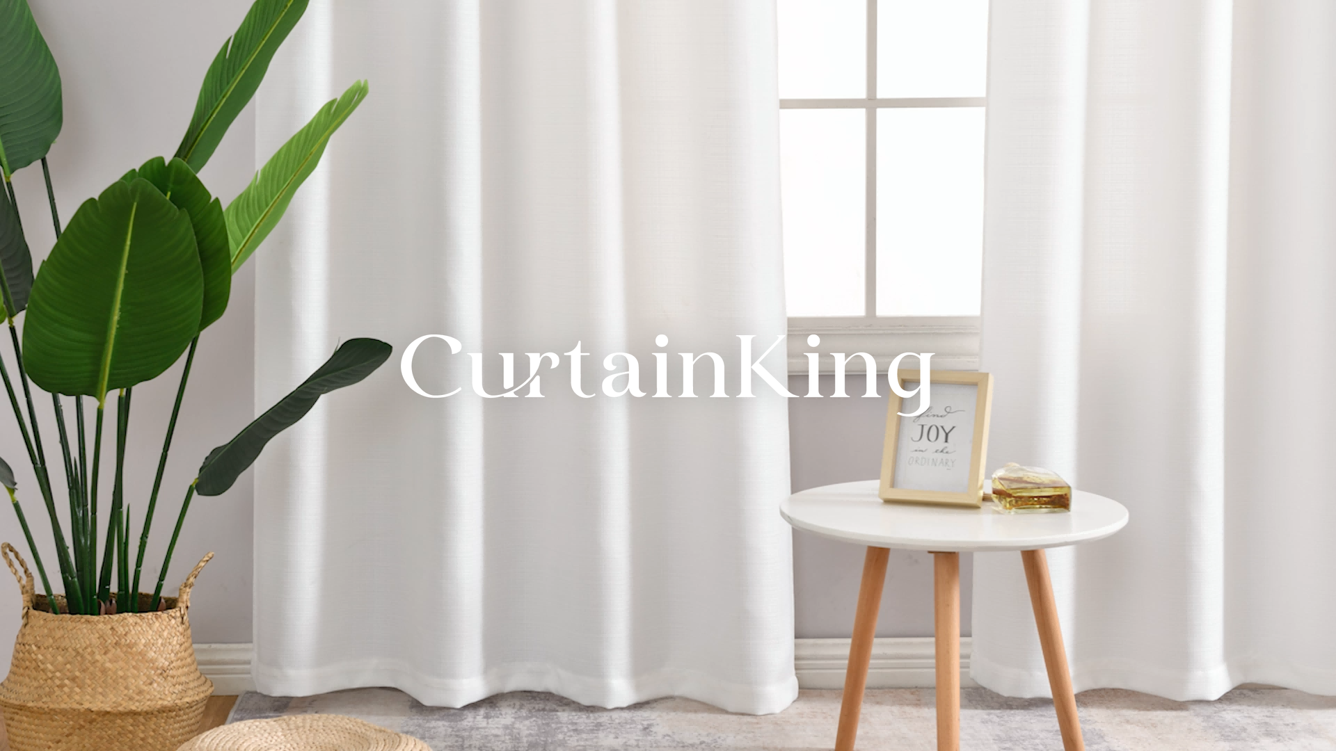 thumbnail video image 2 of Curtainking Linen Textured Curtains 96 inches Taupe Bedroom Living Room Window Curtain Set Light Filtering Drapes Grommet Top 2 Panels, 2 of 7