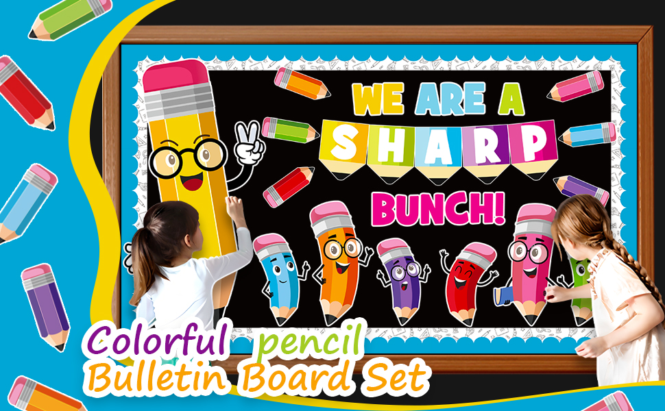 thumbnail video image 2 of Colorful Pencils Bulletin Board Decoration Colorful Pencil  Welcome Back School Cut-Outs with Glue Points for for Teacher Student Back to School Party Supplies, 2 of 8