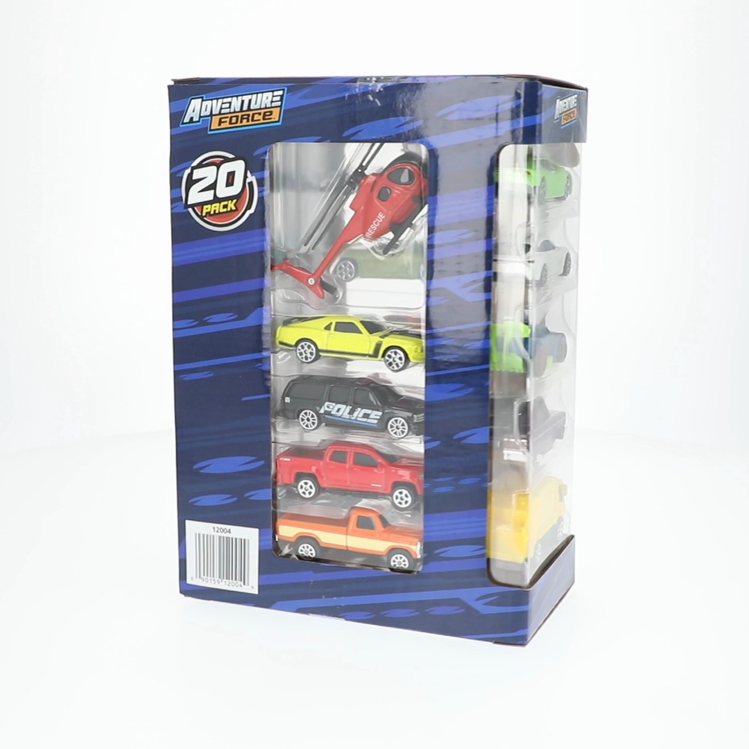 Adventure Force Diecast Vehicle 20 Pack Assortment Set with 3-inch