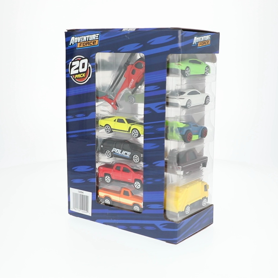 Adventure Force Diecast Vehicle 20 Pack Assortment Set with 3-inch