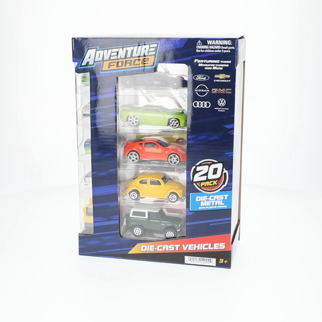 Adventure Force Diecast Vehicle 20 Pack Assortment Set with 3-inch