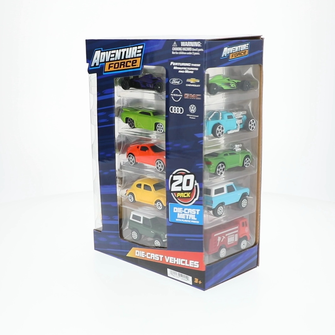 Adventure Force Diecast Vehicle 20 Pack Assortment Set with 3-inch