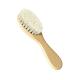 thumbnail video image 2 of Hyrbek Baby Hair Brush with Wooden Handle and Goat for Newborns & Toddlers, 1X Wooden Comb(Beigewood), 2 of 5