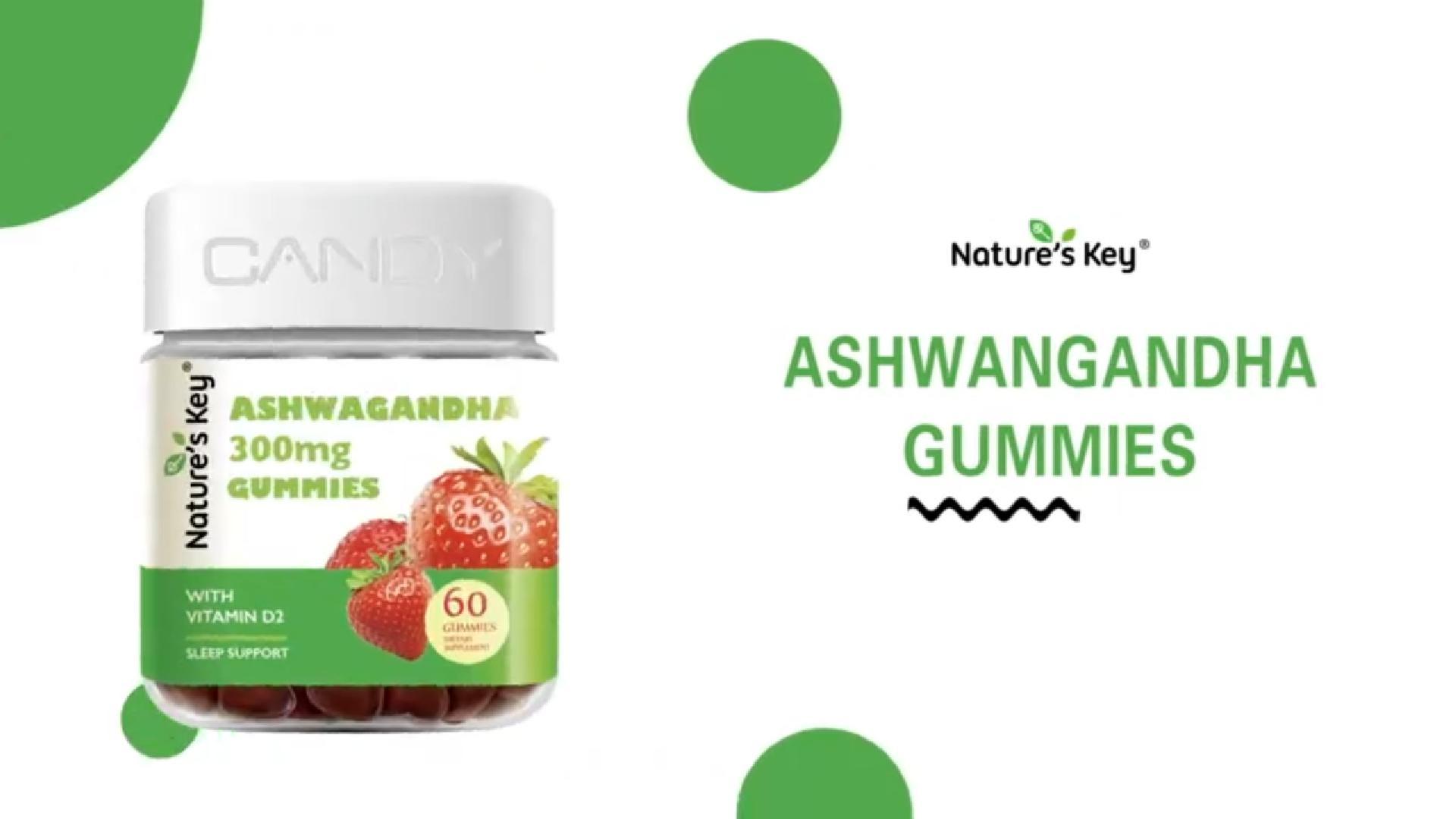 thumbnail video image 2 of Nature's Key Ashwagandha Gummies, 3000mg High Potency, Stress & Mood Support, 60 Count, 2 of 9