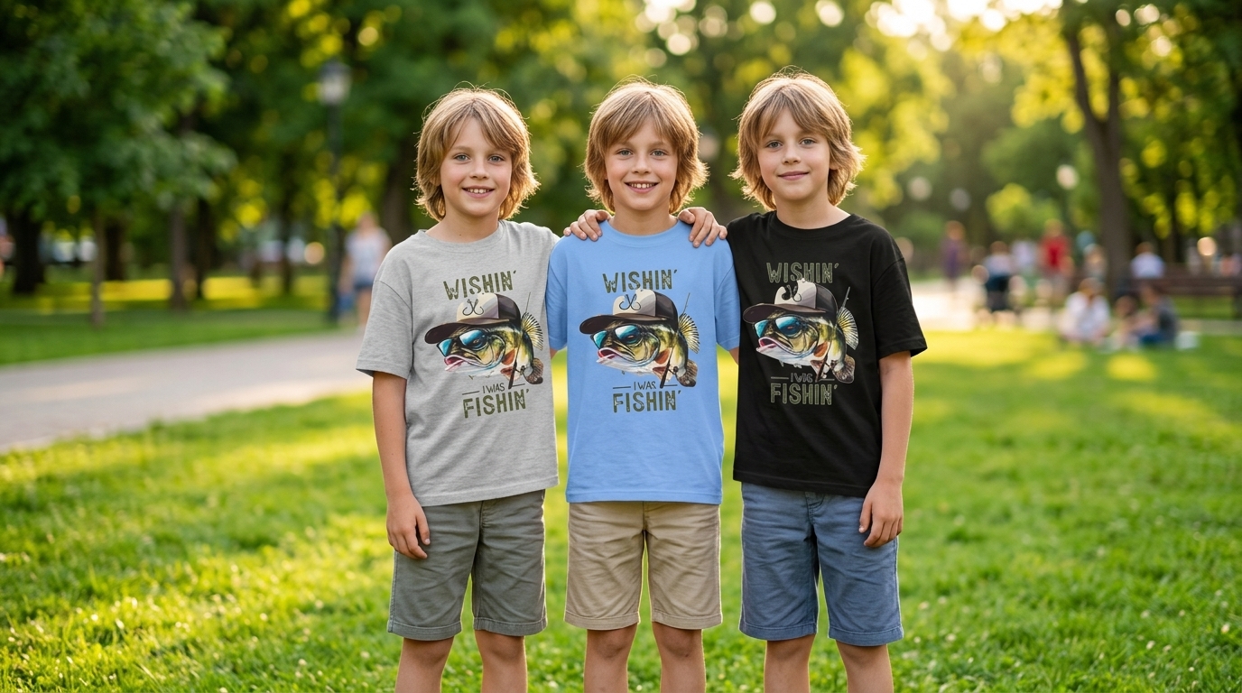 thumbnail video image 2 of Boys T Shirts Boys Graphic Tees Short Sleeve Funny Fishing Pattern Summer Tops for 8-12 Years, 2 of 8