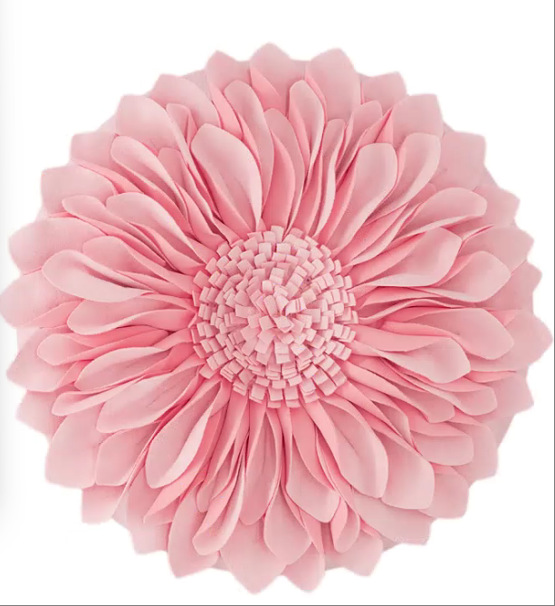 thumbnail video image 2 of JWH 3D Handmade Round Decorative Sunflower Throw Pillows for Couch Bed Bedroom Home 12inch Pink, 2 of 11