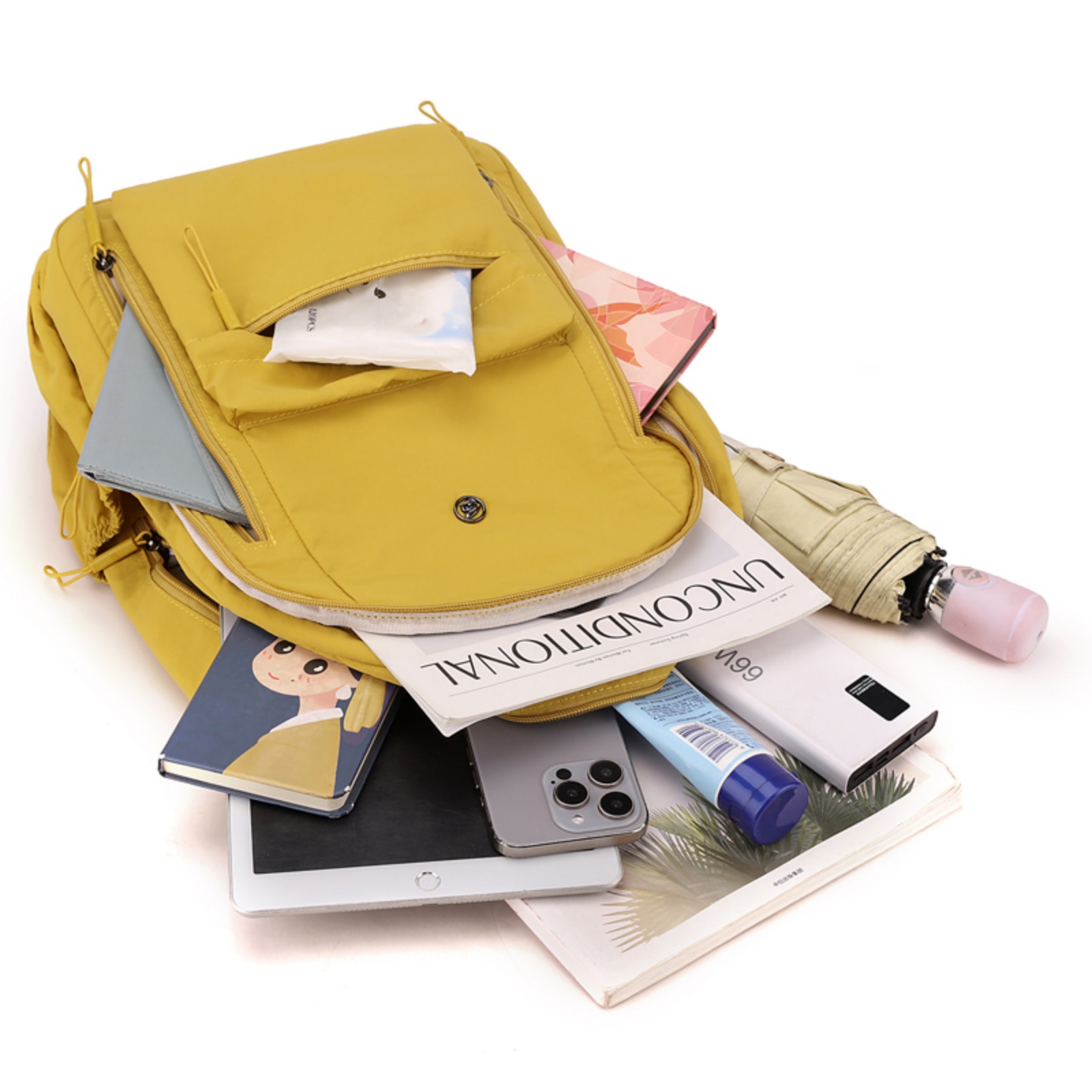 thumbnail video image 2 of URSOFINE Travel Laptop Backpack, College Backpack for Women, Large Lightweight Everyday Work Business Back Pack, Water-Resistant Anti Theft 15.6 Inch Laptop Casual Bag, 2 of 8