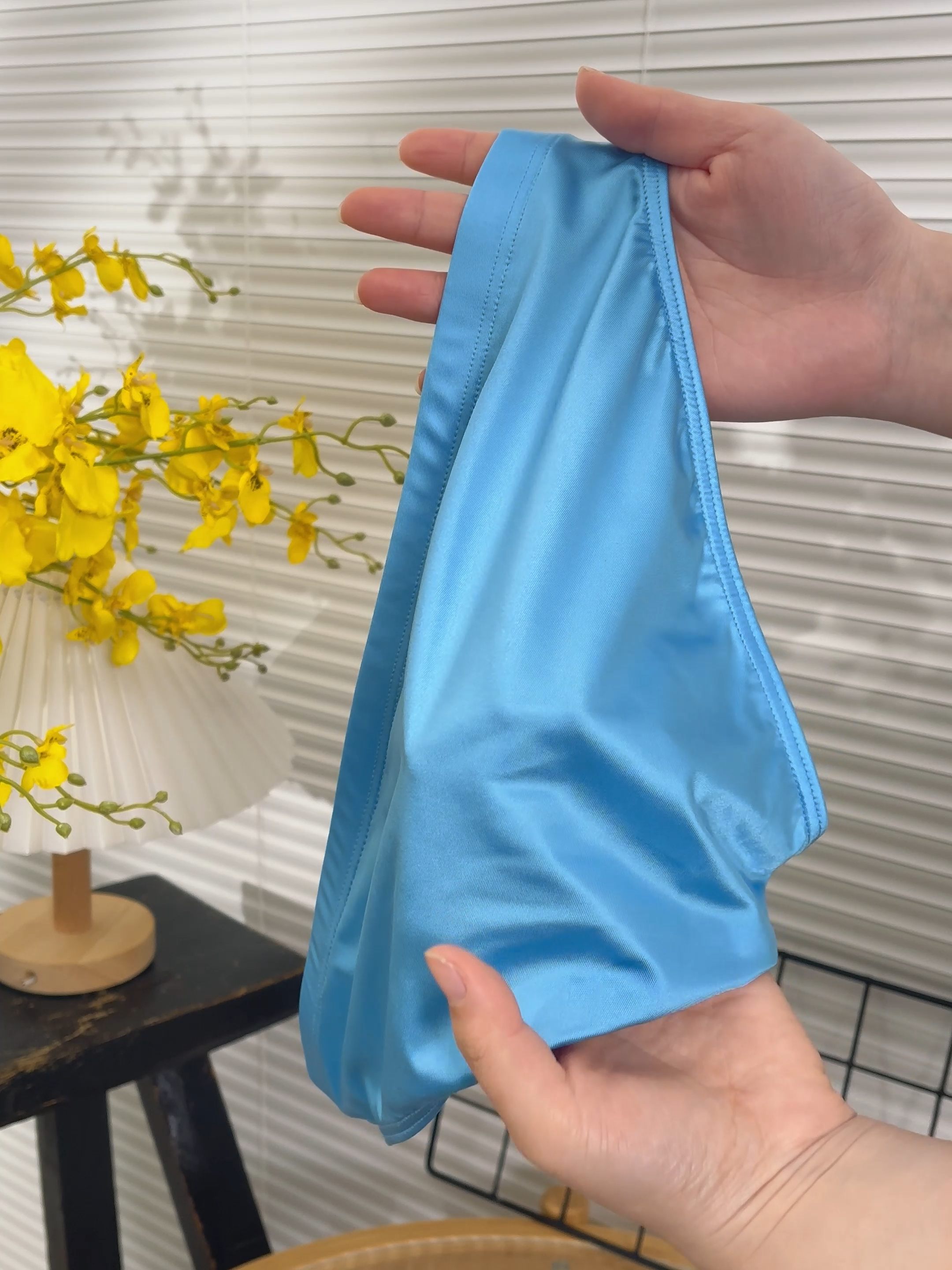 thumbnail video image 2 of Kudavo Men's Bikini Underwear - 4 Pack Ice Silk Briefs, 2 of 16