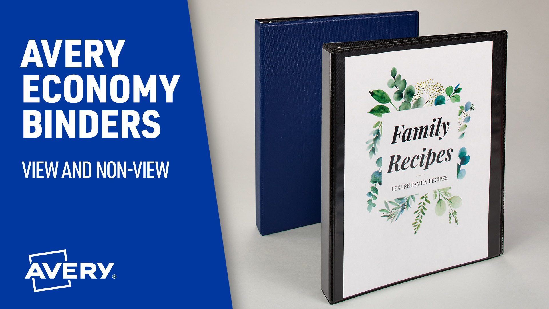 thumbnail video image 2 of Avery Economy 3 Ring Binder, 1-1/2 inch Round Rings, 3 Blue Binders (03400), 2 of 9