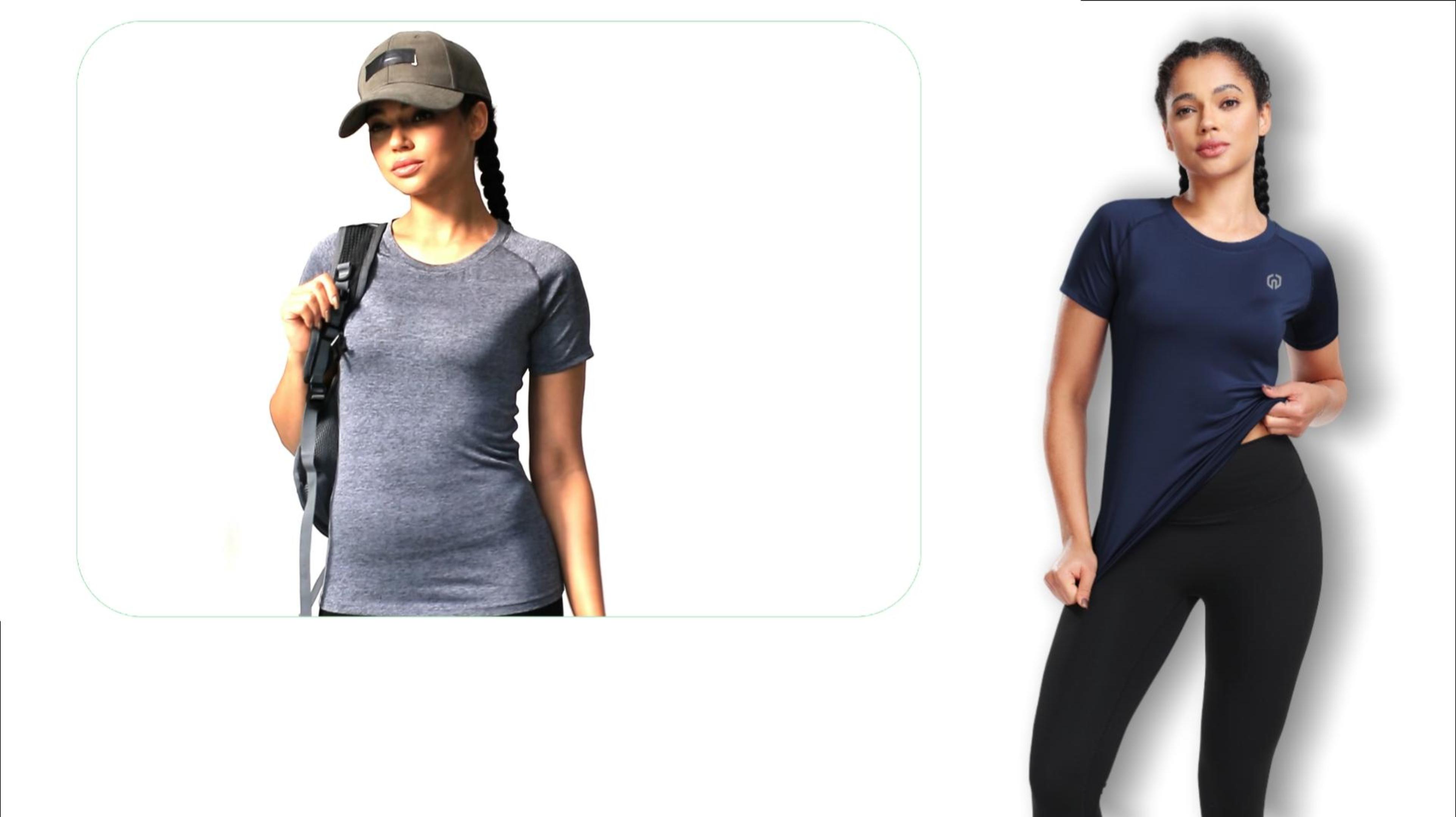 thumbnail video image 2 of NELEUS Women's Quick Dry Workout Athletic Shirt Yoga Tops Raglan Short Sleeves Slim Fitting,Black+Gray+Red Wine,US Size M, 2 of 8