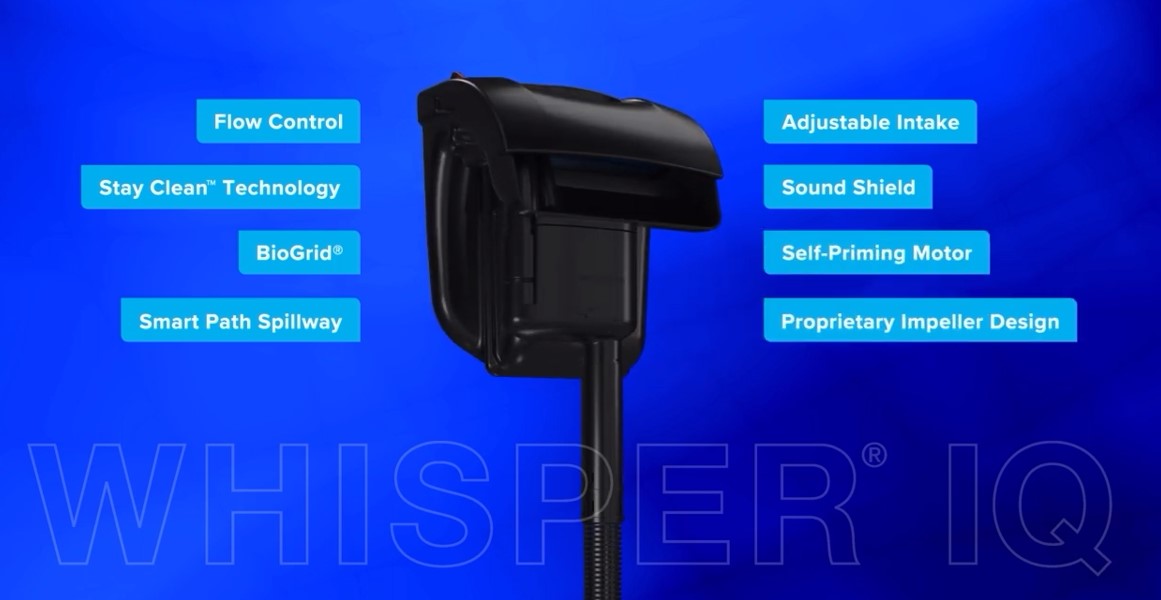 Tetra Whisper Large Fish Power Filter, Quiet 3-Stage Filtration