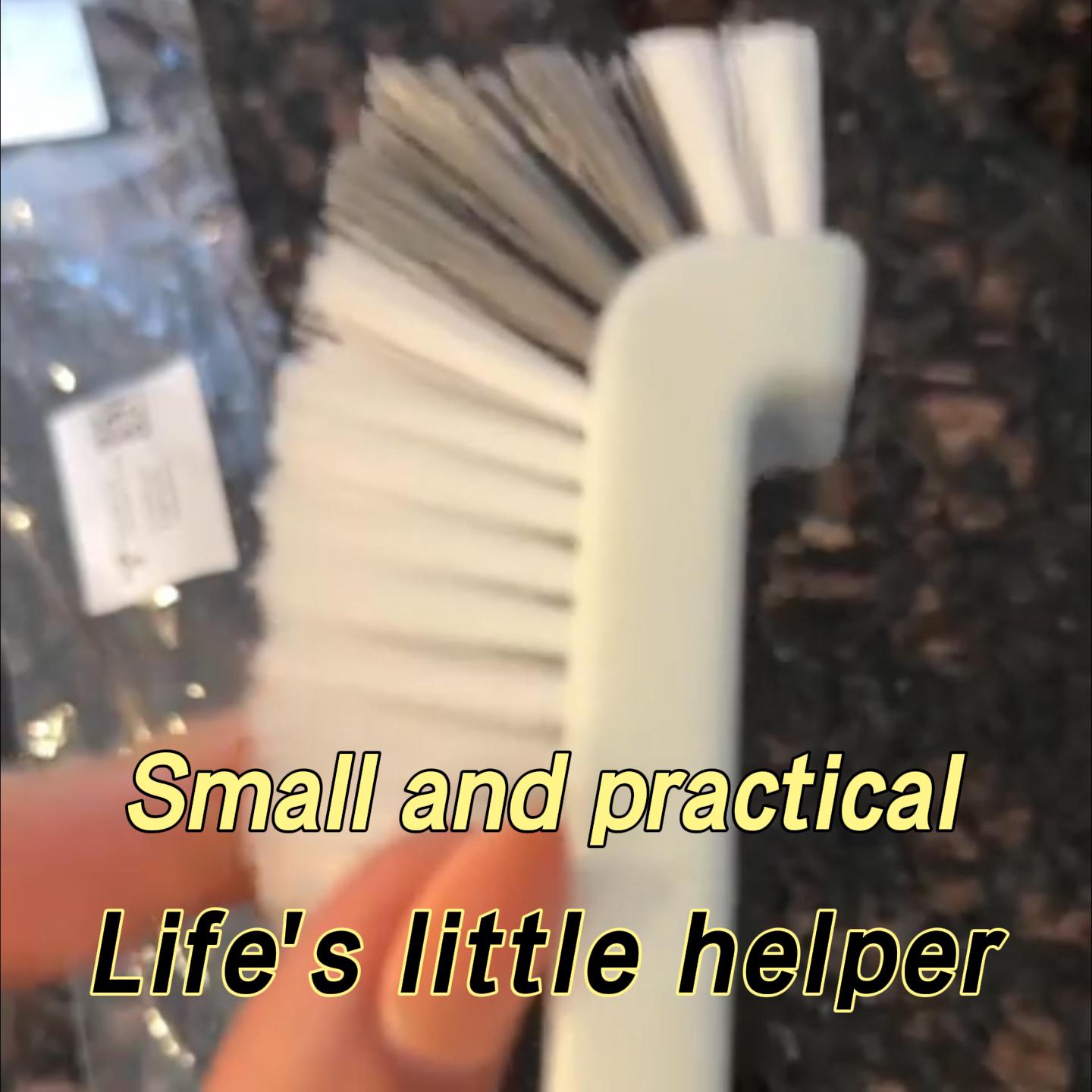 thumbnail video image 2 of Bathroom Cleaning Brush Toilet Floor Scrubber Stiff Bristle Plastic Handle 11.42 Inch，Multipurpose Kitchen Bath Scrub Brush for Cleaning Supplies(white，2PC), 2 of 9