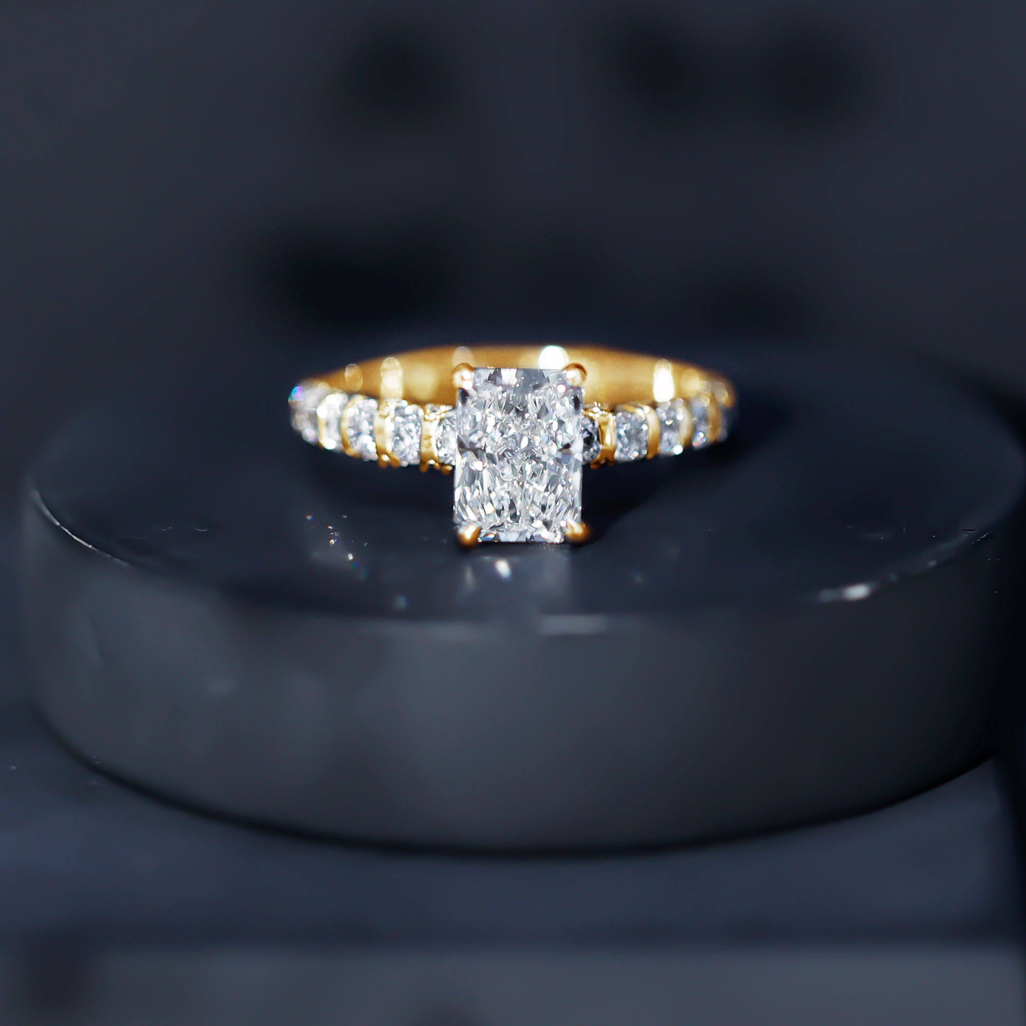 thumbnail video image 2 of Rosec Jewels IGI Certified Lab Grown Diamond Solitaire Engagement Ring (E-VS1 Quality) - 2 Carat Radiant Cut Diamond Ring, 925 Sterling Silver, US 4.00, 2 of 9
