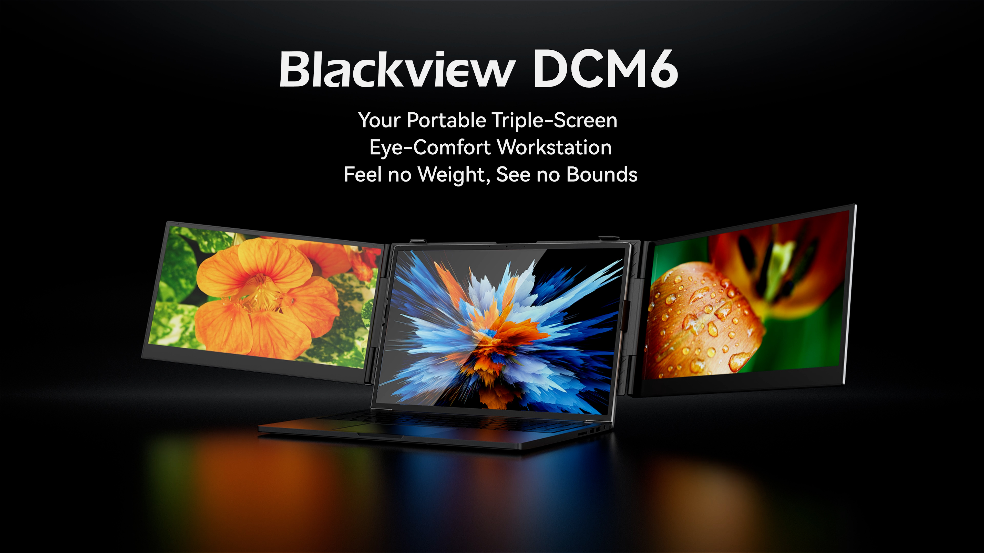 thumbnail video image 3 of Blackview DCM6 Triple Laptop Screen Extender,14" 1080P FHD IPS Portable External Screen,Two Cable USB C Travel for 13-17'' Laptop,Plug & Play Compatible with Windows/Mac/Chrome OS and Mobile Devices, 3 of 10
