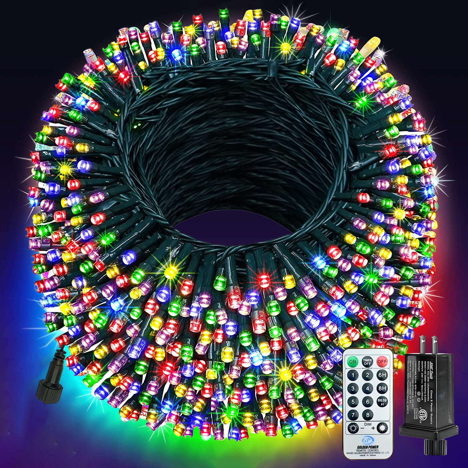 thumbnail video image 2 of ZOEYKIMLO Upgraded 128FT 360 LED Christmas Lights Connectable, Memory Function & Timer & 8 Modes, IP64 Waterproof Christmas String Lights for Xmas Tree Holiday Party Garden Decor, 2 of 8