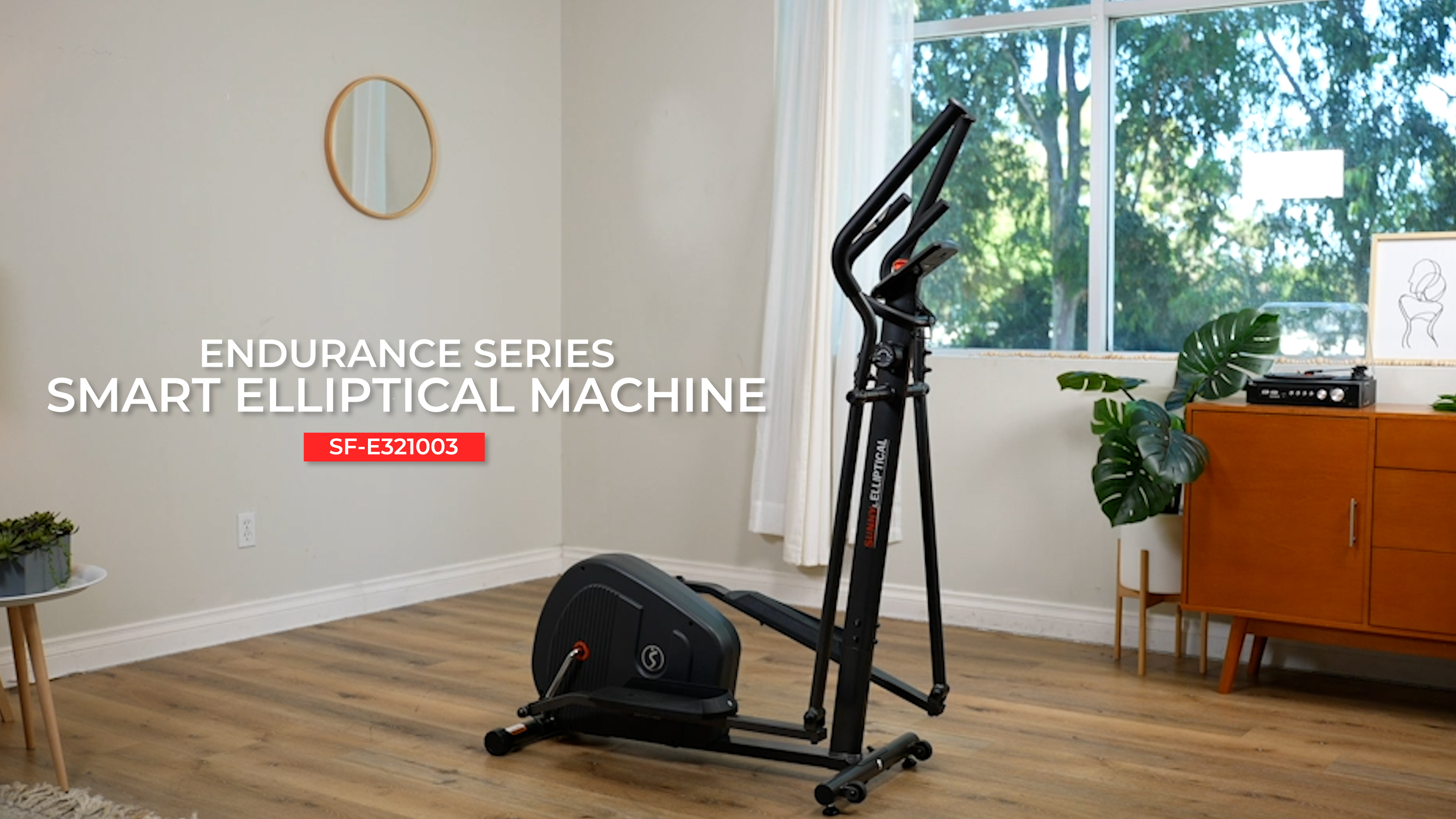 thumbnail video image 2 of Sunny Health & Fitness Indoor Cardio Elliptical, Endurance Series Smart w Smart Bluetooth & FREE SunnyFit® App – SF-E321003, 2 of 11