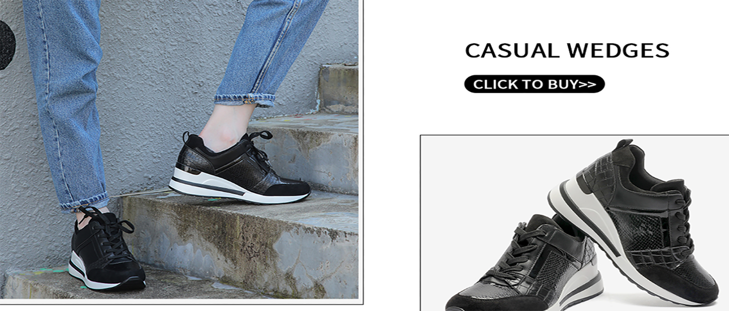 thumbnail video image 2 of Yolanda Zula Wedge Sneakers for Women - Wedge Tennis Shoes Non-Slip Women Fashion Sneakers, 2 of 8