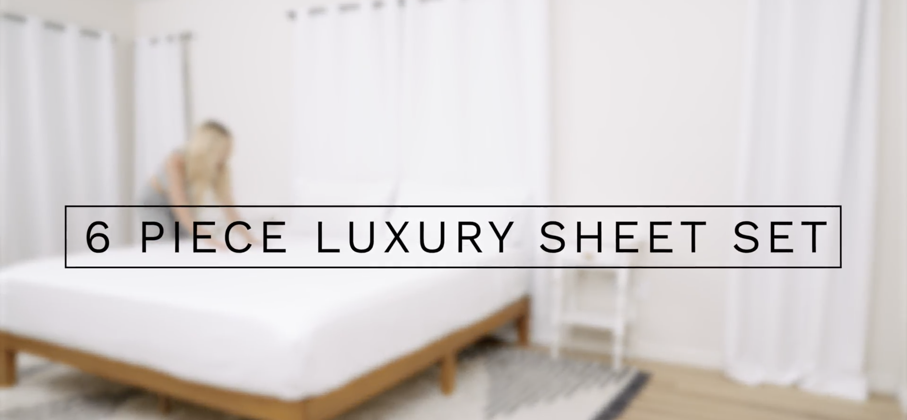 thumbnail video image 2 of CGK Linens 6-Piece Breathable and Cooling Sheet Set With Extra Matching Pillowcases - King Size Bed Sheets Fits 8"-16" Mattresses, Light Blue, 2 of 7