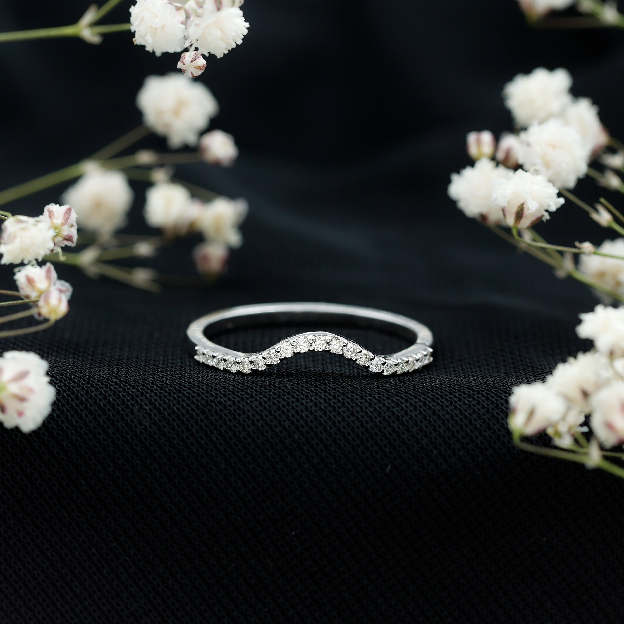 thumbnail video image 2 of Rosec Jewels Natural Diamond Engagement Ring Enhancer - HI-SI Quality - Curved Ring for Women - With Jewelry Box, 14K Yellow Gold, US 8.50, 2 of 6