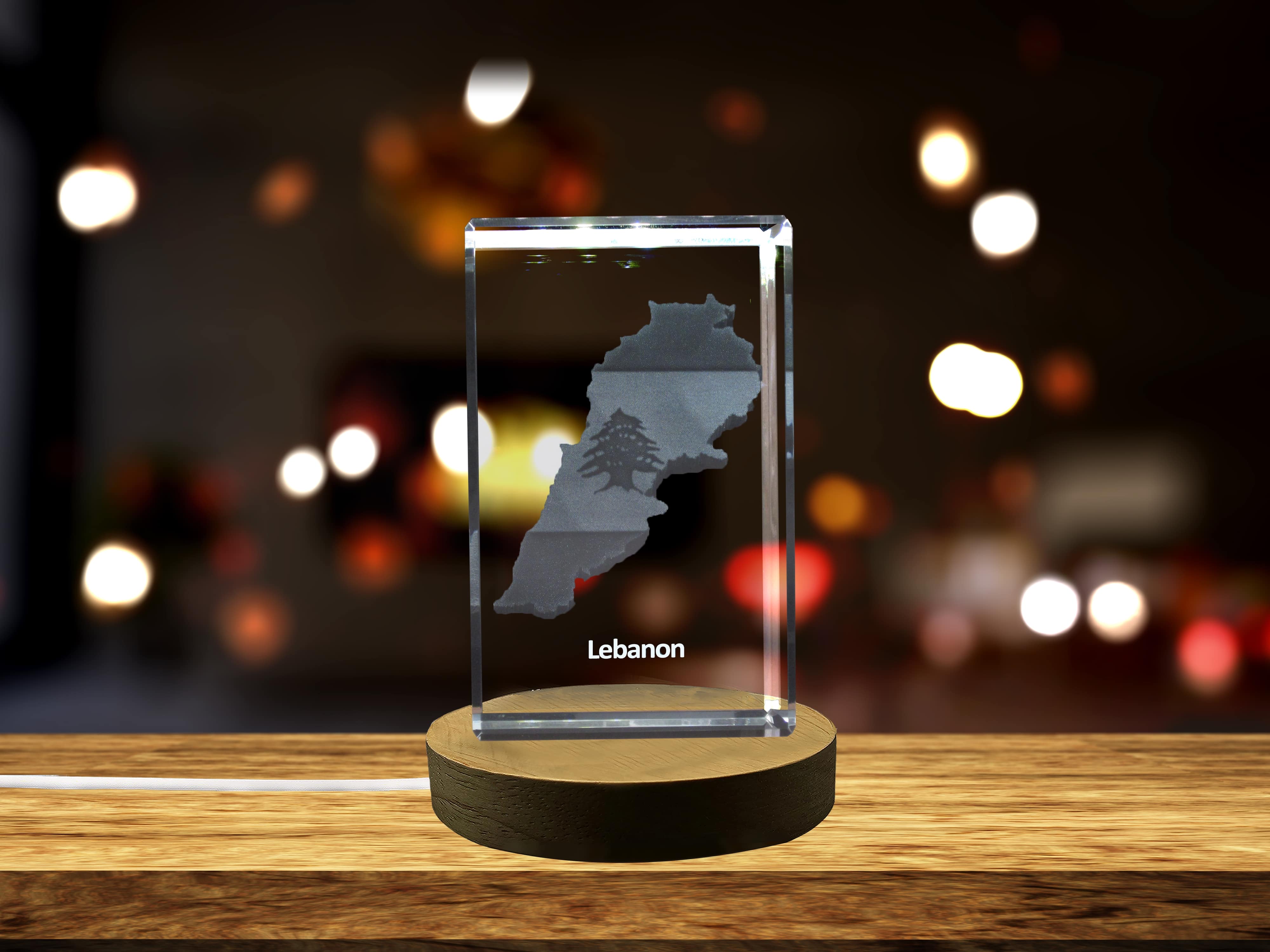 thumbnail video image 2 of Lebanon 3D Engraved Crystal 3D Engraved Crystal Keepsake/Gift/Decor/Collectible/Souvenir, 2 of 8