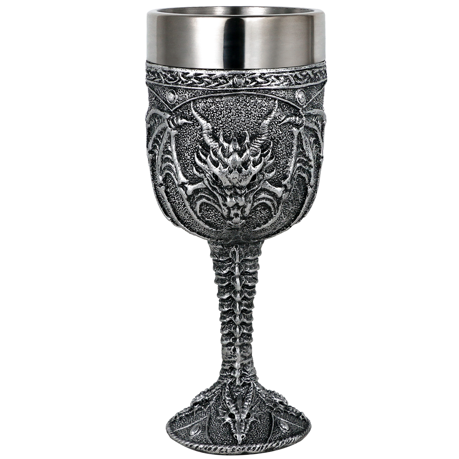 alikiki Medieval Roaring Dragon Wine Goblet - 7oz Dungeons and Dragons ...