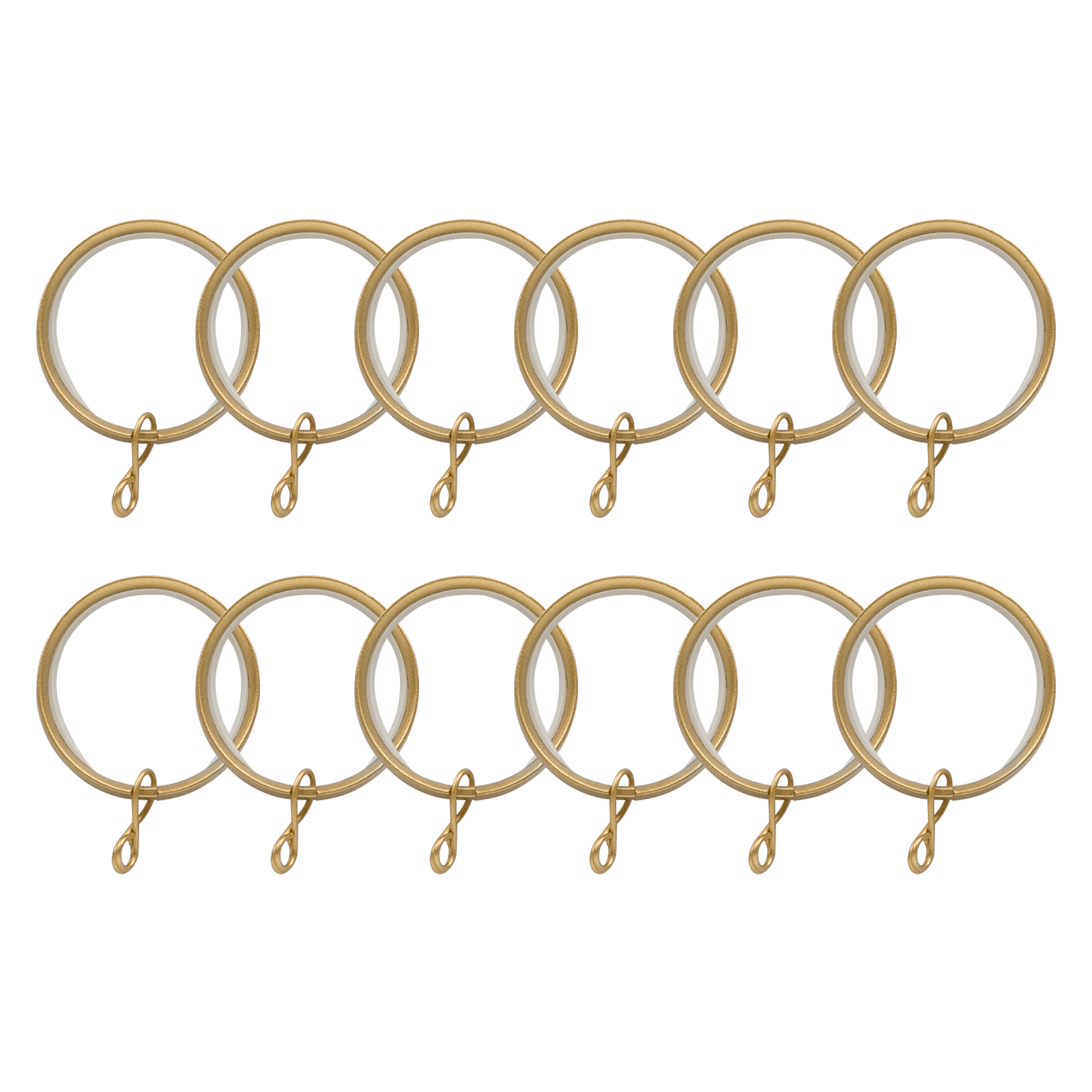 thumbnail video image 2 of TWOPAGES Gold Curtain Rings with Eyelets, 1.5" Ring for Curtain Pin Hooks (Pack of 12), 2 of 5