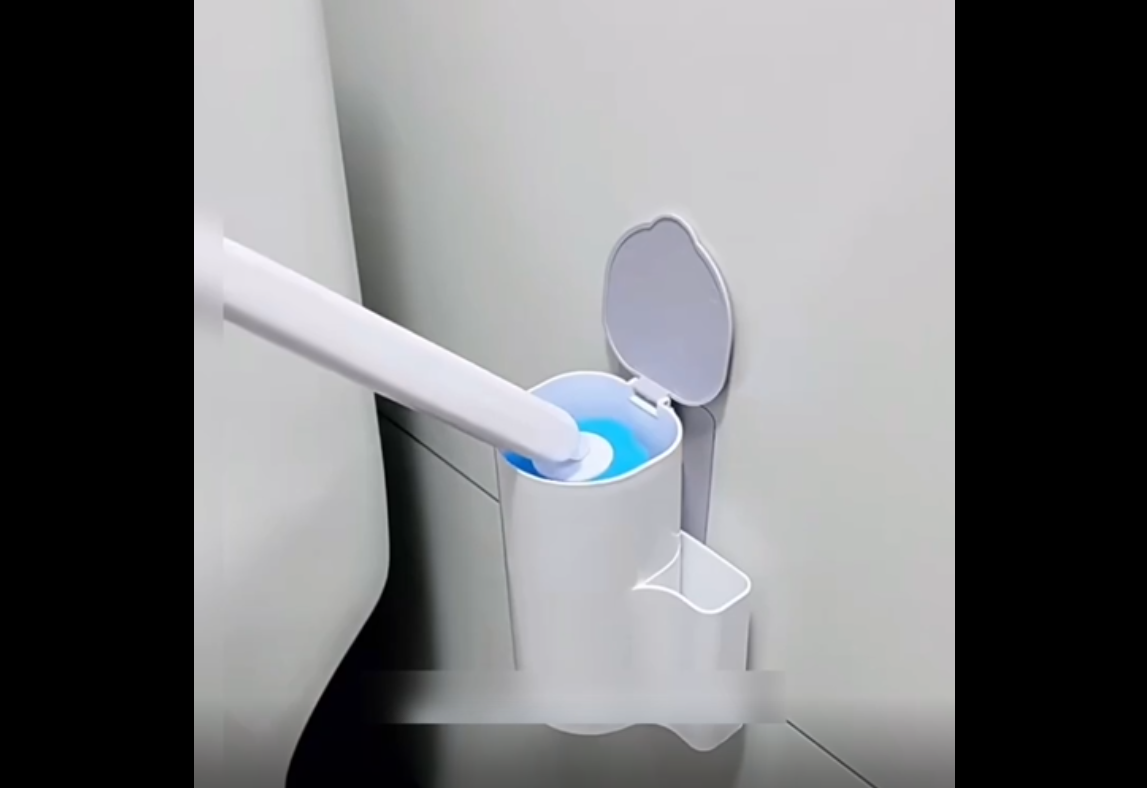 thumbnail video image 2 of 2 Pack Disposable Toilet Brush and Holder Set,Extended Handle with 48 Cleaner Refills Toilet Brush for Toilet Bowl Cleaners,Bathroom Cleaning, Bathtub - Blue (Ocean Fresh Scent), 2 of 7