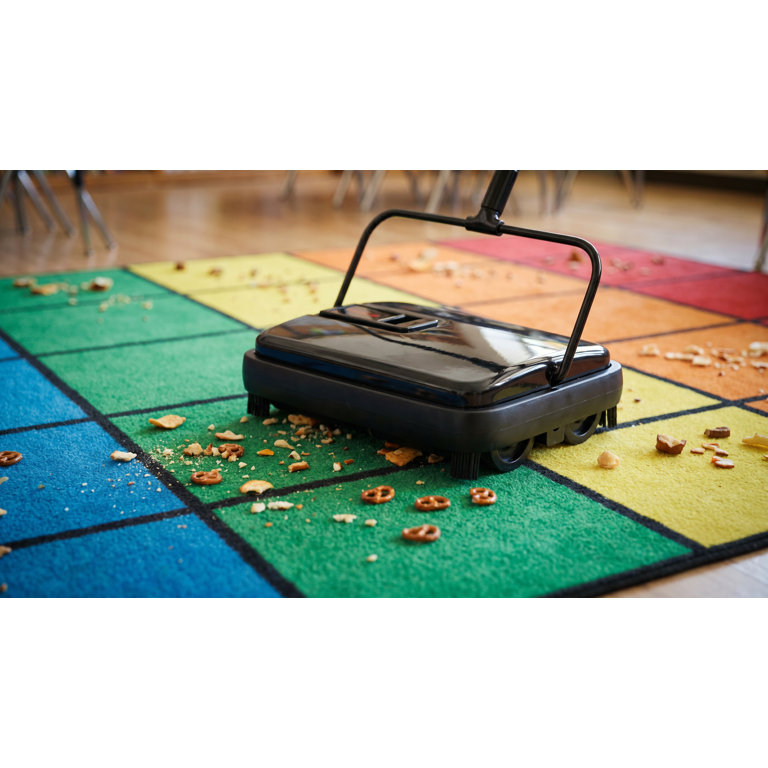 Eyliden Hand Push Carpet Sweeper, Non-Electric, Black for Carpet
