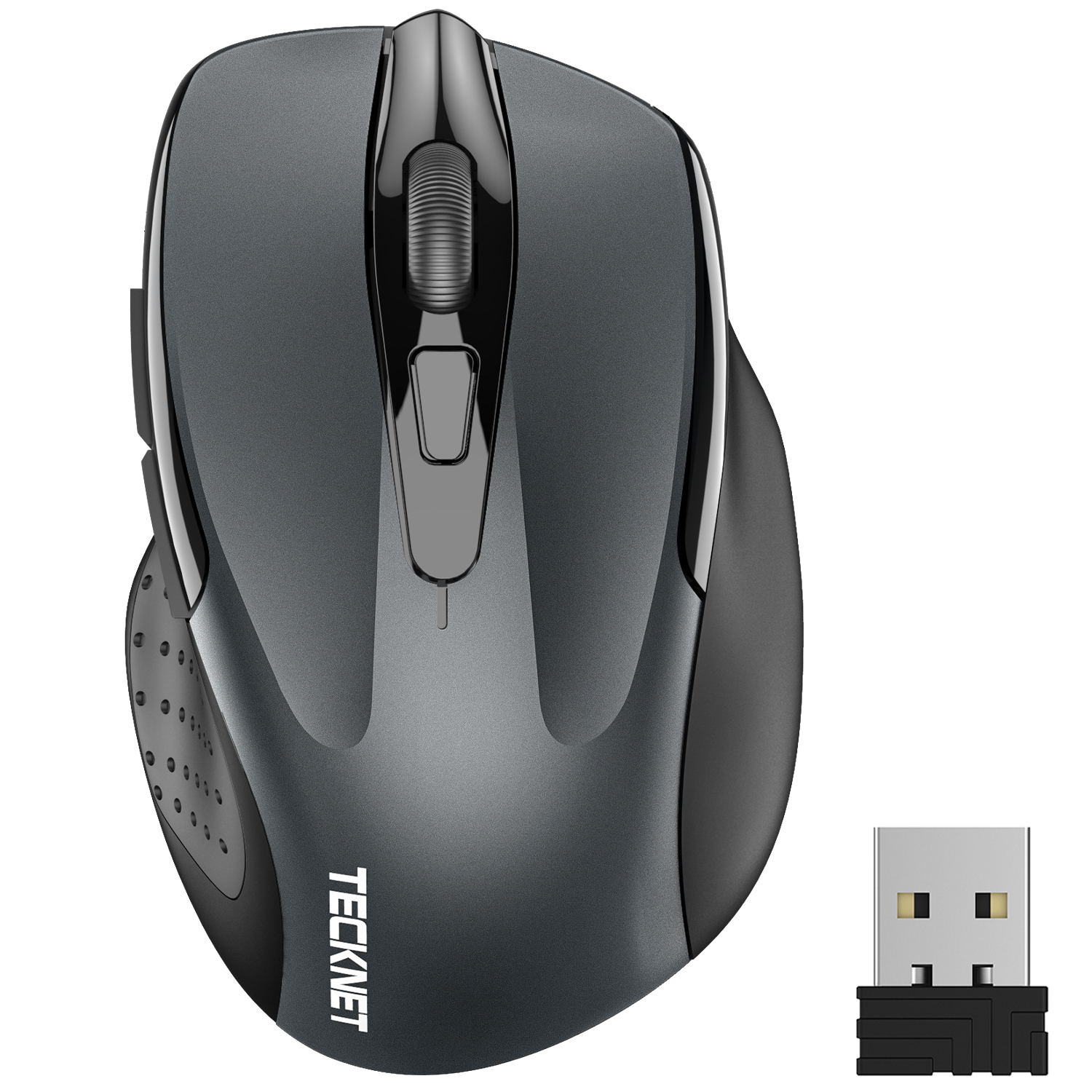 thumbnail video image 2 of TECKNET Wireless Mouse,2.4GHz with USB Receiver,Computer Mouse for Laptop,PC,Computer,Chromebook,Notebook,2600 DPI,5 Adjustment Levels, 2 of 10