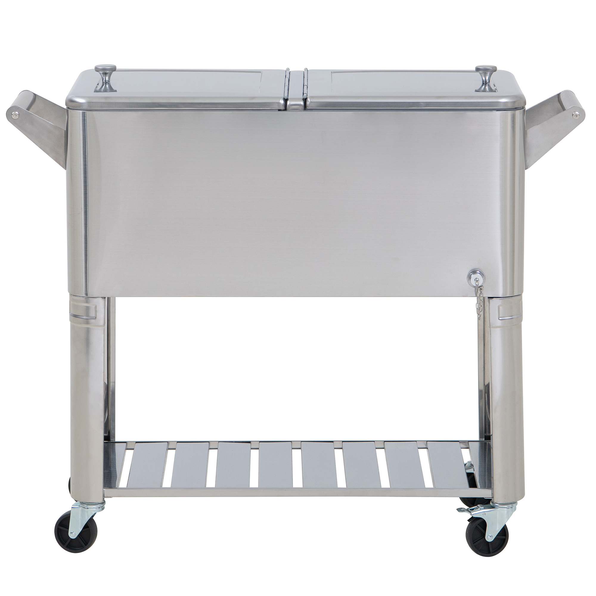 thumbnail video image 2 of Sunjoy 80 QT Outdoor Stainless Steel Cooler, 2 of 12