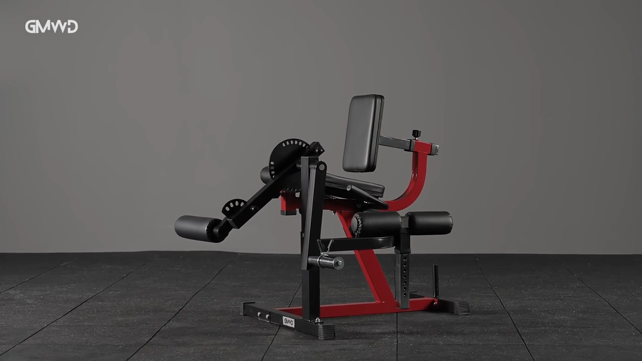 thumbnail video image 2 of Mikolo Leg Extension and Curl Machine, Leg Training Bench with 70LBS Weight Plates, Adjustable Leg Machine with Storage Places for Home Gym, 2 of 9