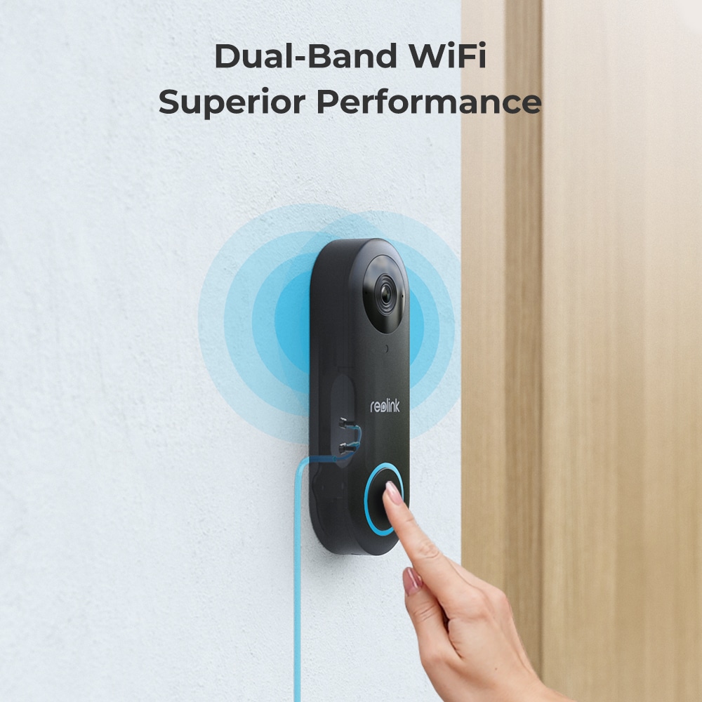 thumbnail video image 2 of (3 pack) Reolink 5MP Video Doorbell Wi-Fi Camera with Chime, Hardwired, Person/Package Detection, 2-Way Talk, 2 of 2