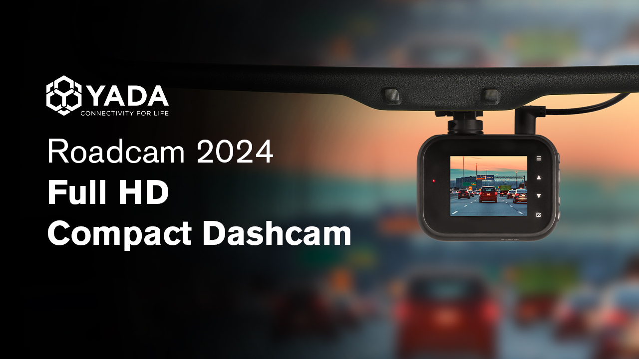 thumbnail video image 3 of (2 pack) YADA Roadcam 1080P Compact Dash Cam, Full-HD Day or Night, Smart G-sensor Recording 24/7, Motion Detection, SD Card Included, BT533146, 3 of 11