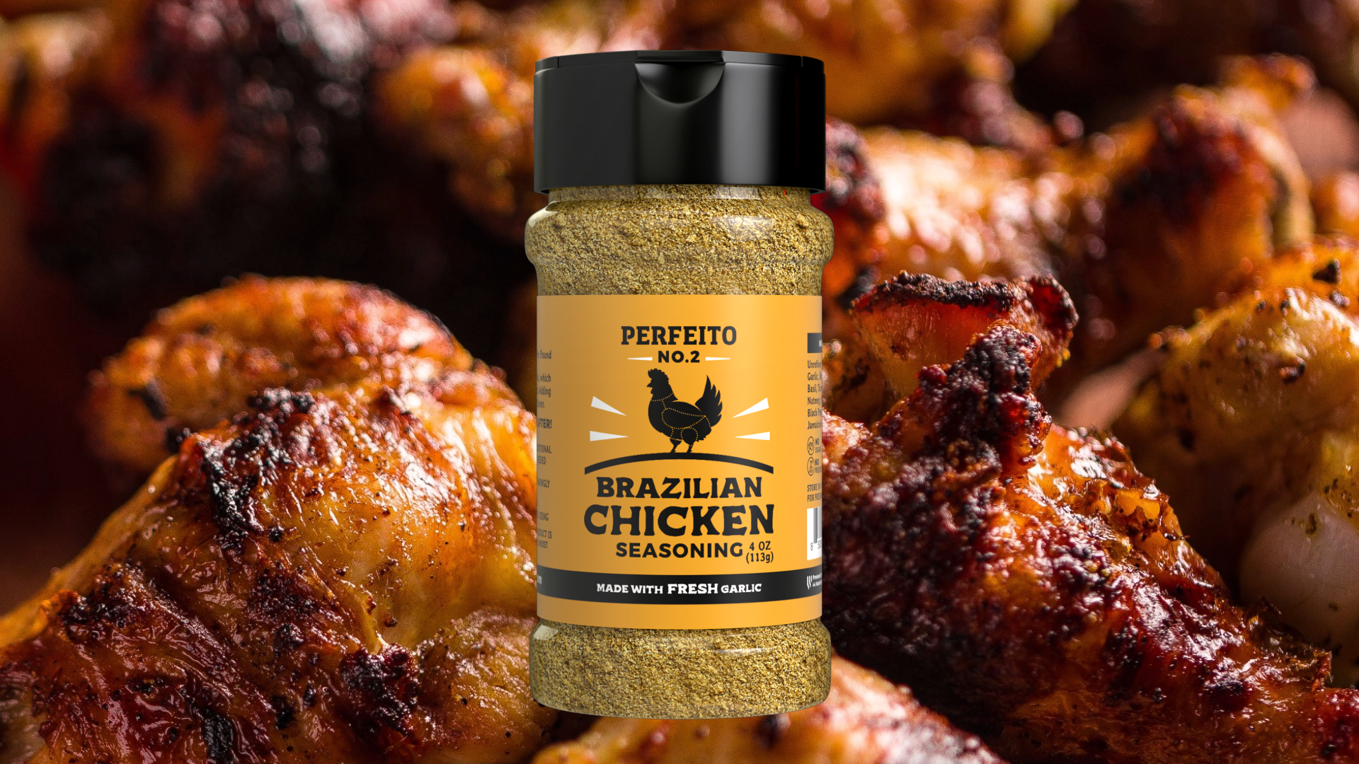 thumbnail video image 2 of Authentic Brazilian Garlic & Herb Seasoning for Chicken & Poultry, Gluten-Free, 4 oz, 2 of 10