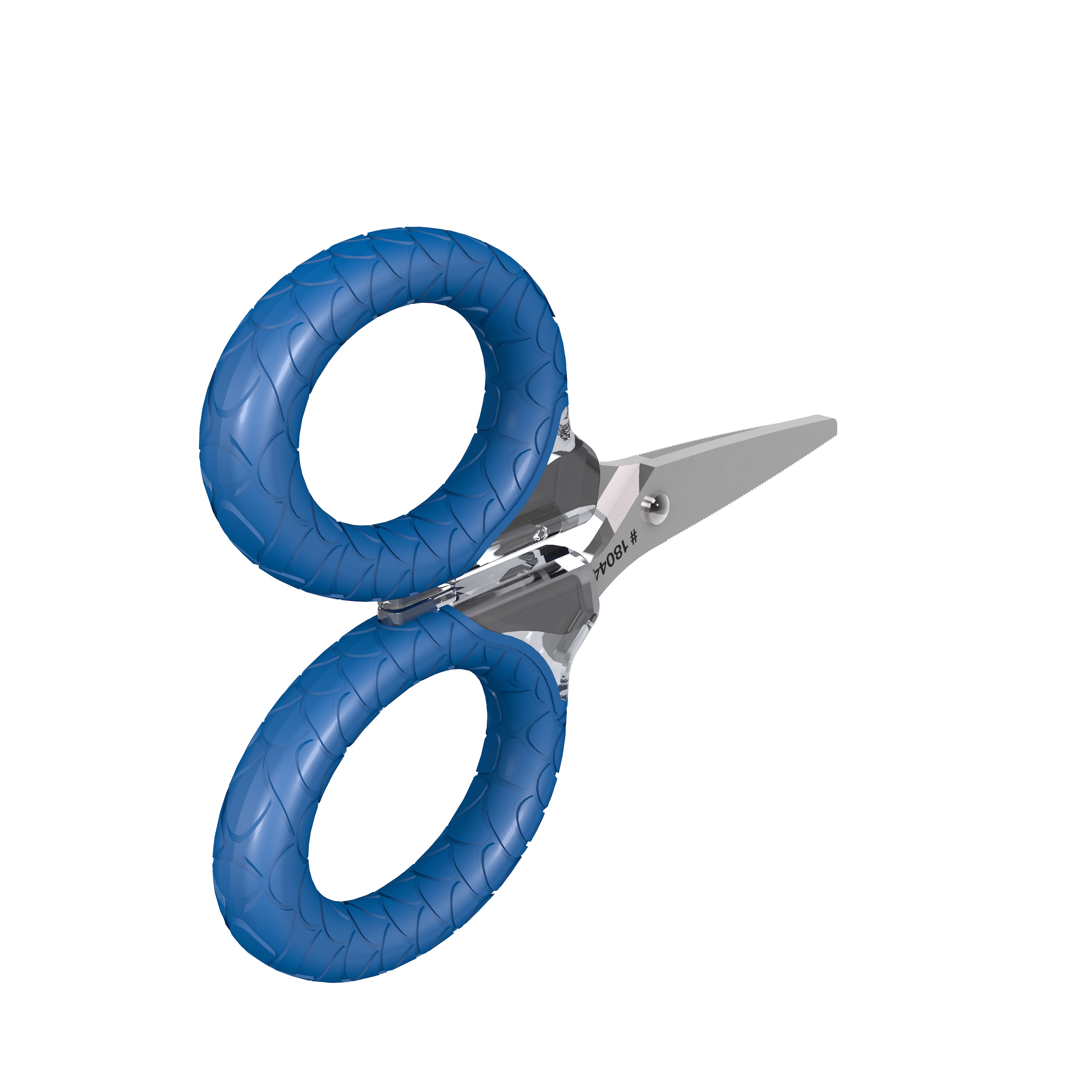 Cuda Micro Scissors, 3, Titanium Bonded Serrated Blades, Blue