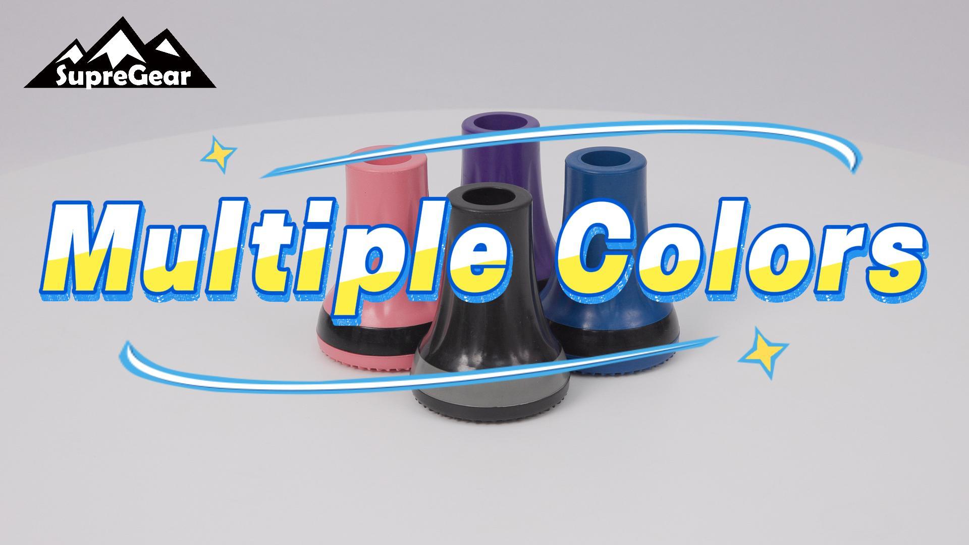 thumbnail video image 2 of SupreGear 3/4" Heavy Duty Anti-Slip Rubber Cane Tips, 2-Pack, Black, 2 of 10