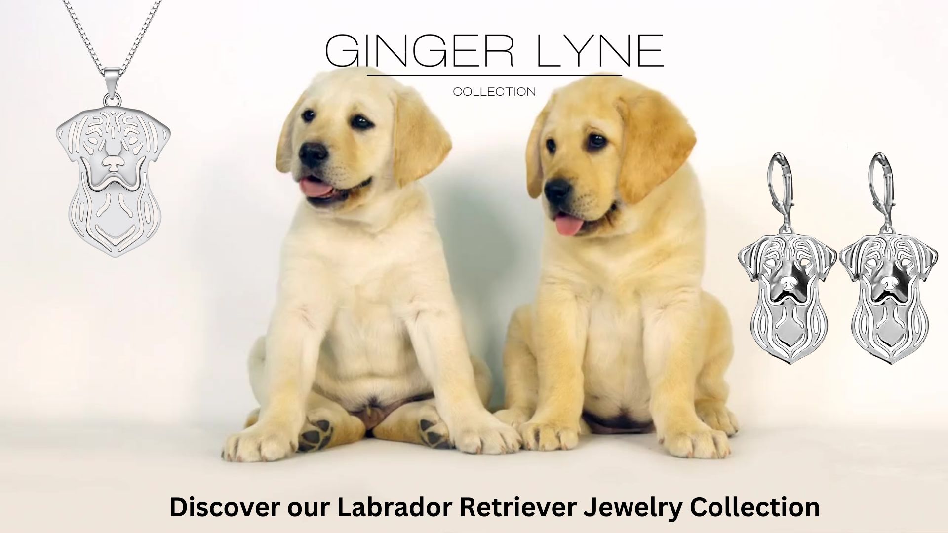 thumbnail video image 2 of Labrador Retriever Lab Dog Necklace Sterling Silver Womens Ginger Lyne Collection, 2 of 7